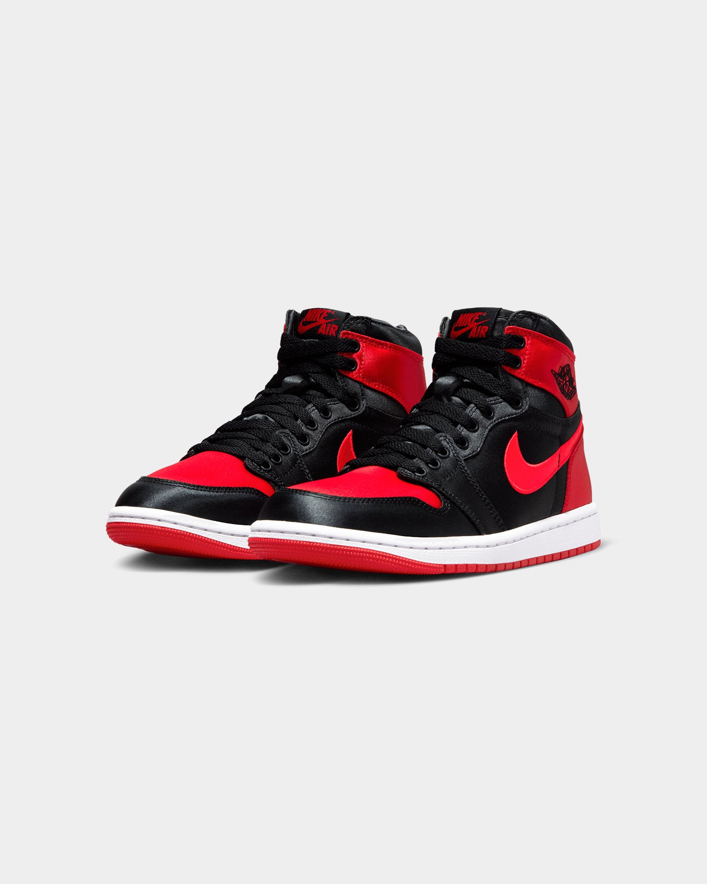 Jordan Women's Air Jordan 1 Retro High OG Satin Bred Black/University Red、mySite、zt4zffjzw