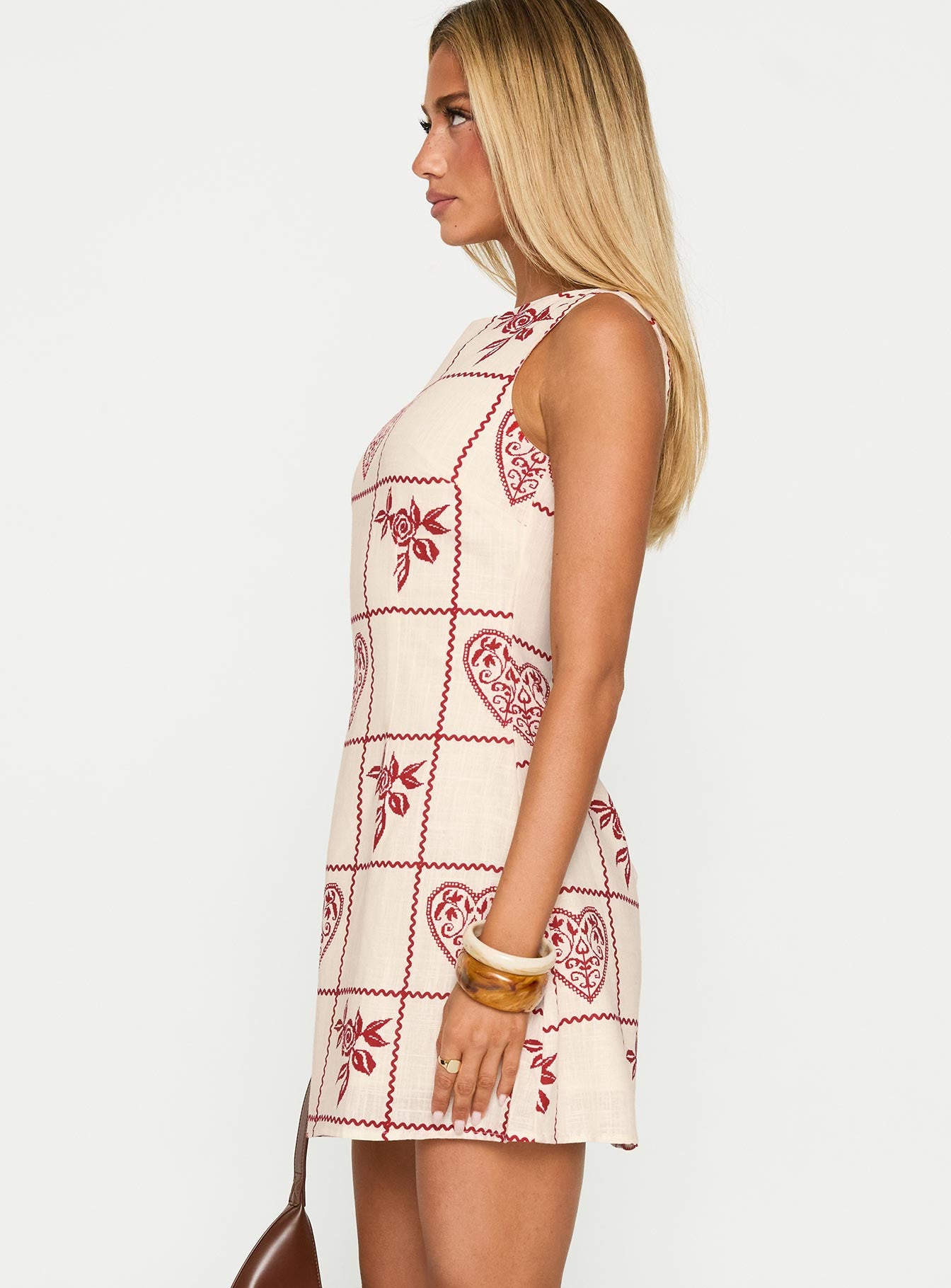 Alfalfa Shift Mini Dress Red Floral Check、mySite、solidvoid