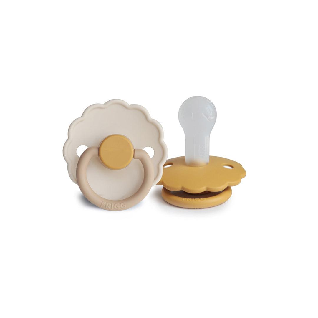  FRIGG Daisy Silicone Pacifier - 2 Pack - Chamomile/Honey Gold、mySite、merchandisen