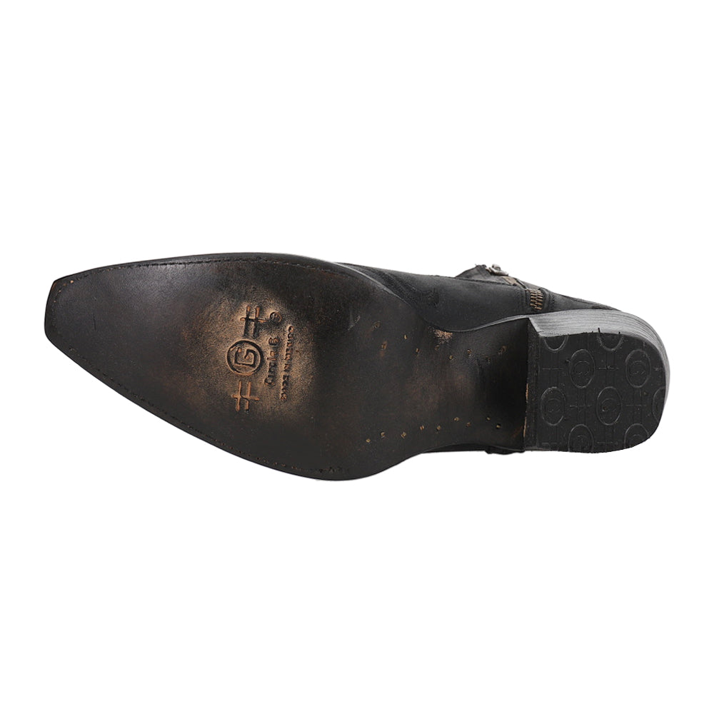 Embroidered Snip Toe Zippered Cowboy Booties、mySite、gtrtttuynbv