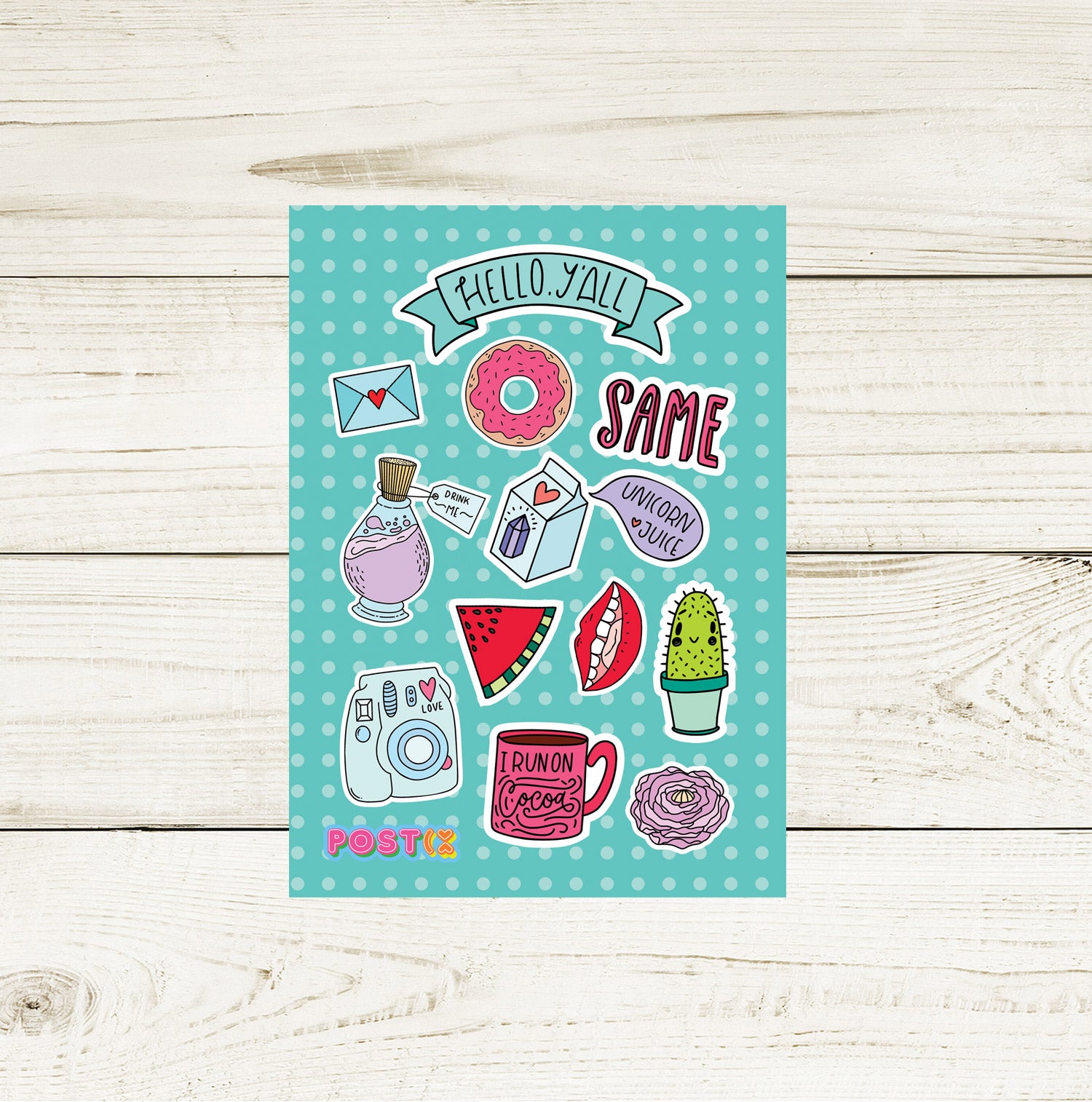  Hello Y'all Mini Sticker Sheet、mySite、ghnorth