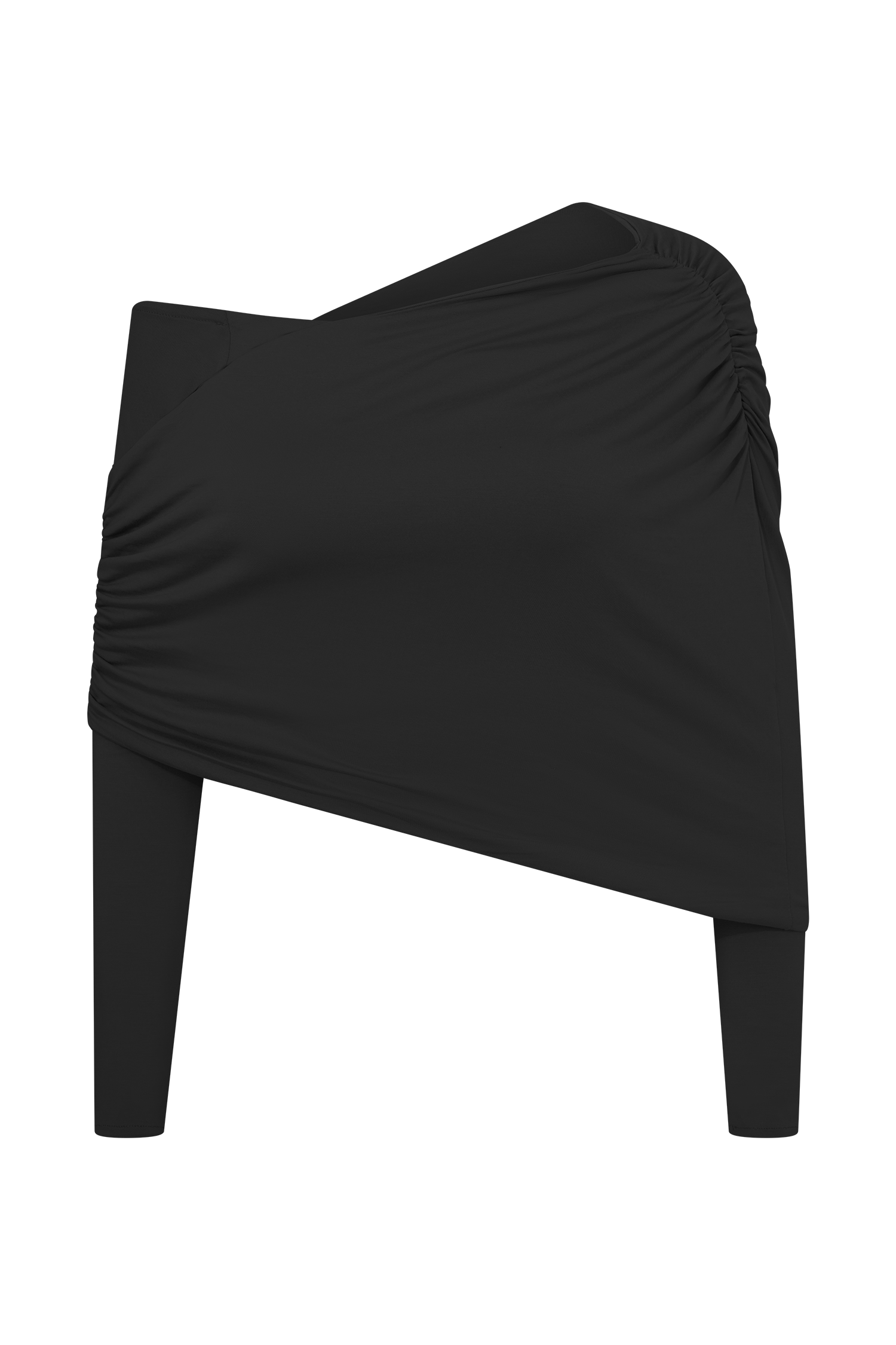 Corinna Modal One Shoulder Top - Black、mySite、solidvoid