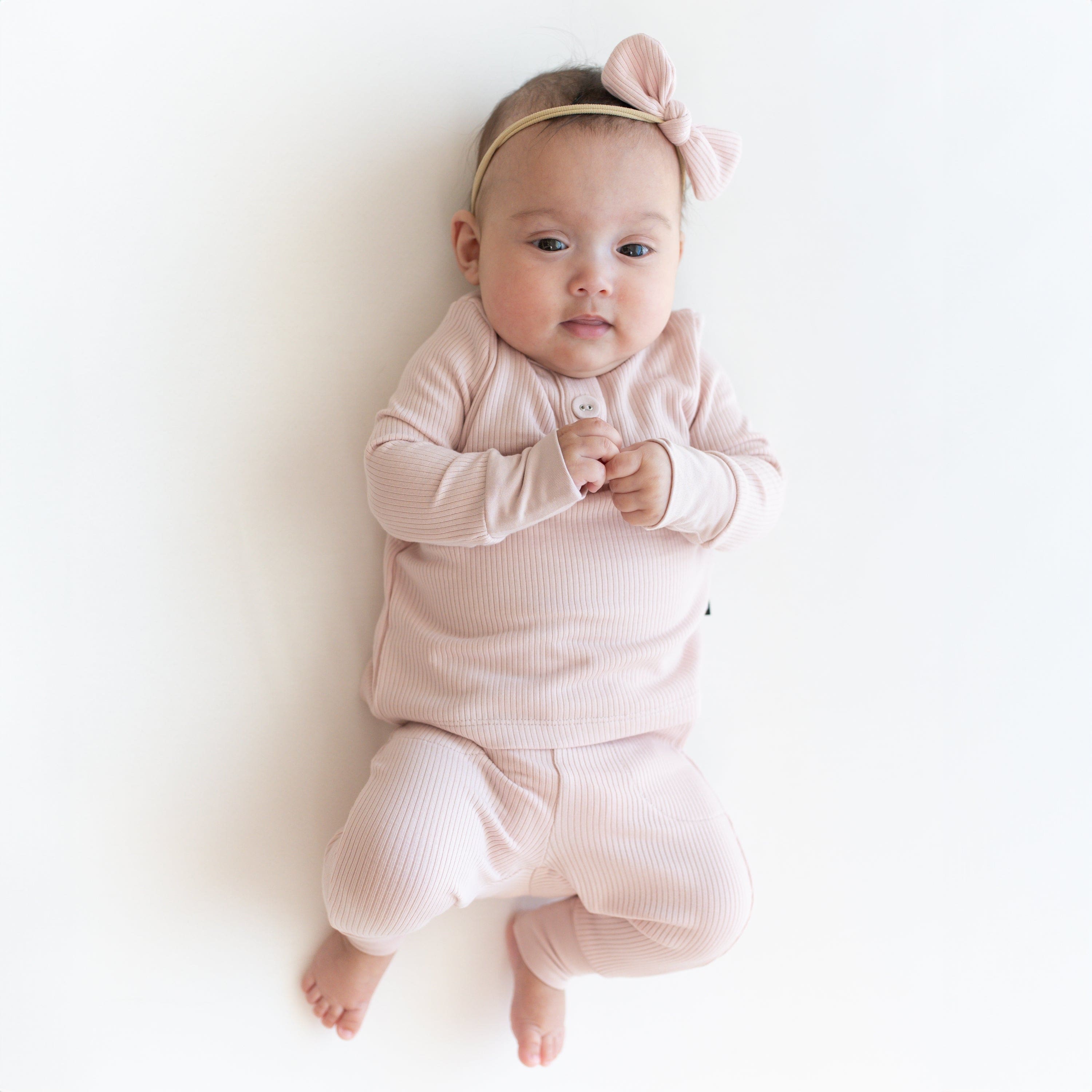  Ribbed Infant Henley Set in Blush、mySite、layawaytickets