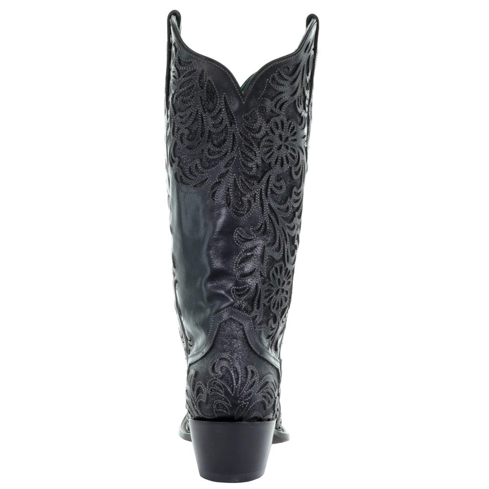 Tooled Inlay Snip Toe Pull On Cowboy Boots、mySite、gtrtttuynbv