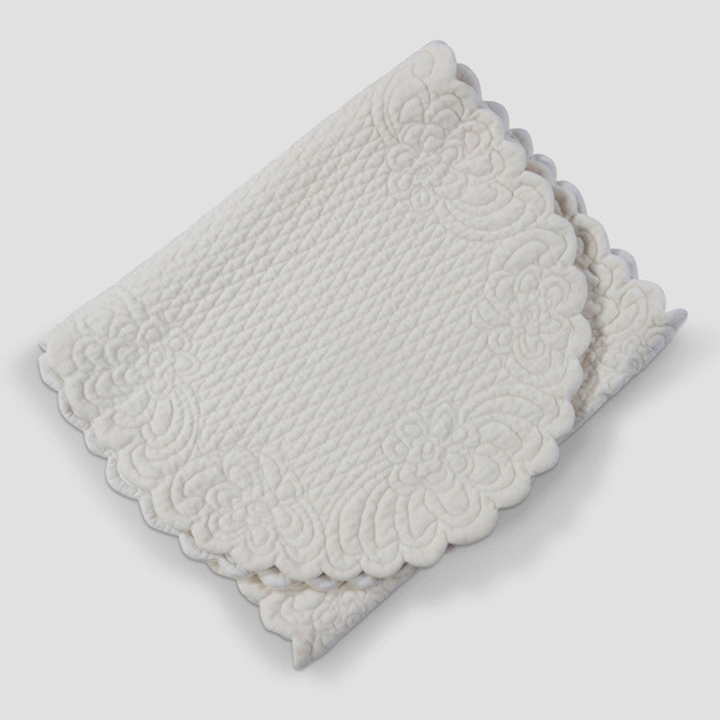 Cotton Dining Mat Set | Table Runner & Placemats | Ivory | Set of 7、mySite、camillekostekn