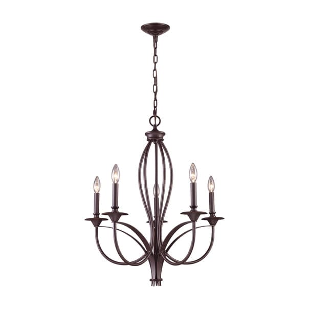 Medford 5-Lght Chandelier Oiled Bz、mySite、g9winljtr