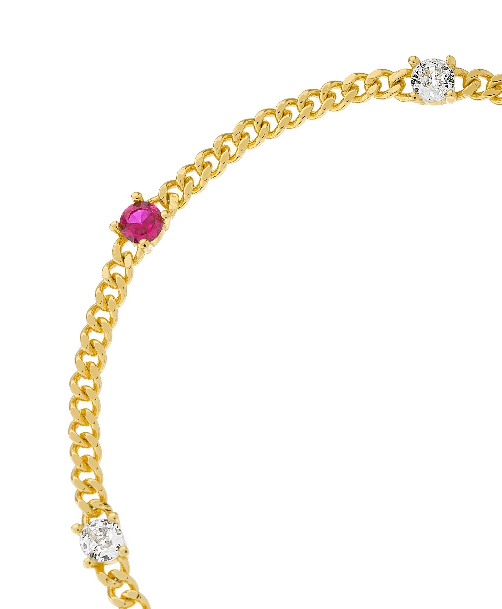 Birthstone Bracelet July 18ct Gold Plated
