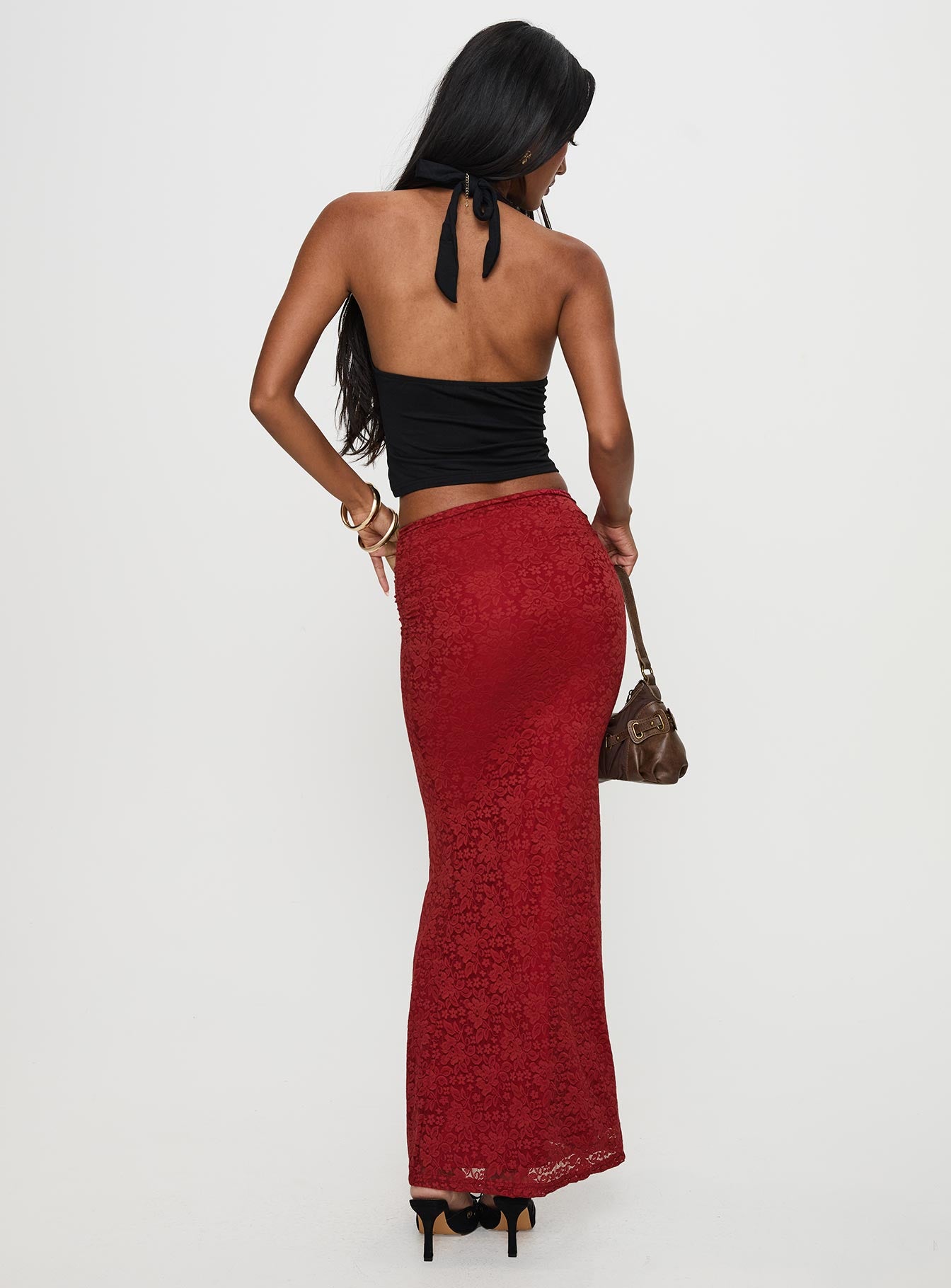 Silene Maxi Skirt Red、mySite、solidvoid