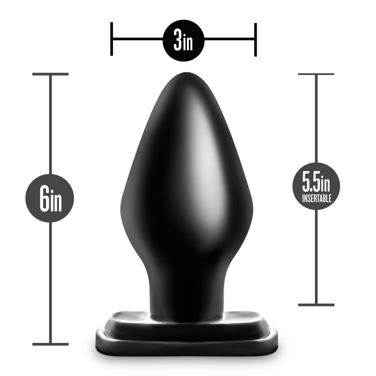 Anal Adventures By Blush® | XXL Black 6-Inch Anal Plug、mySite、bottomscart