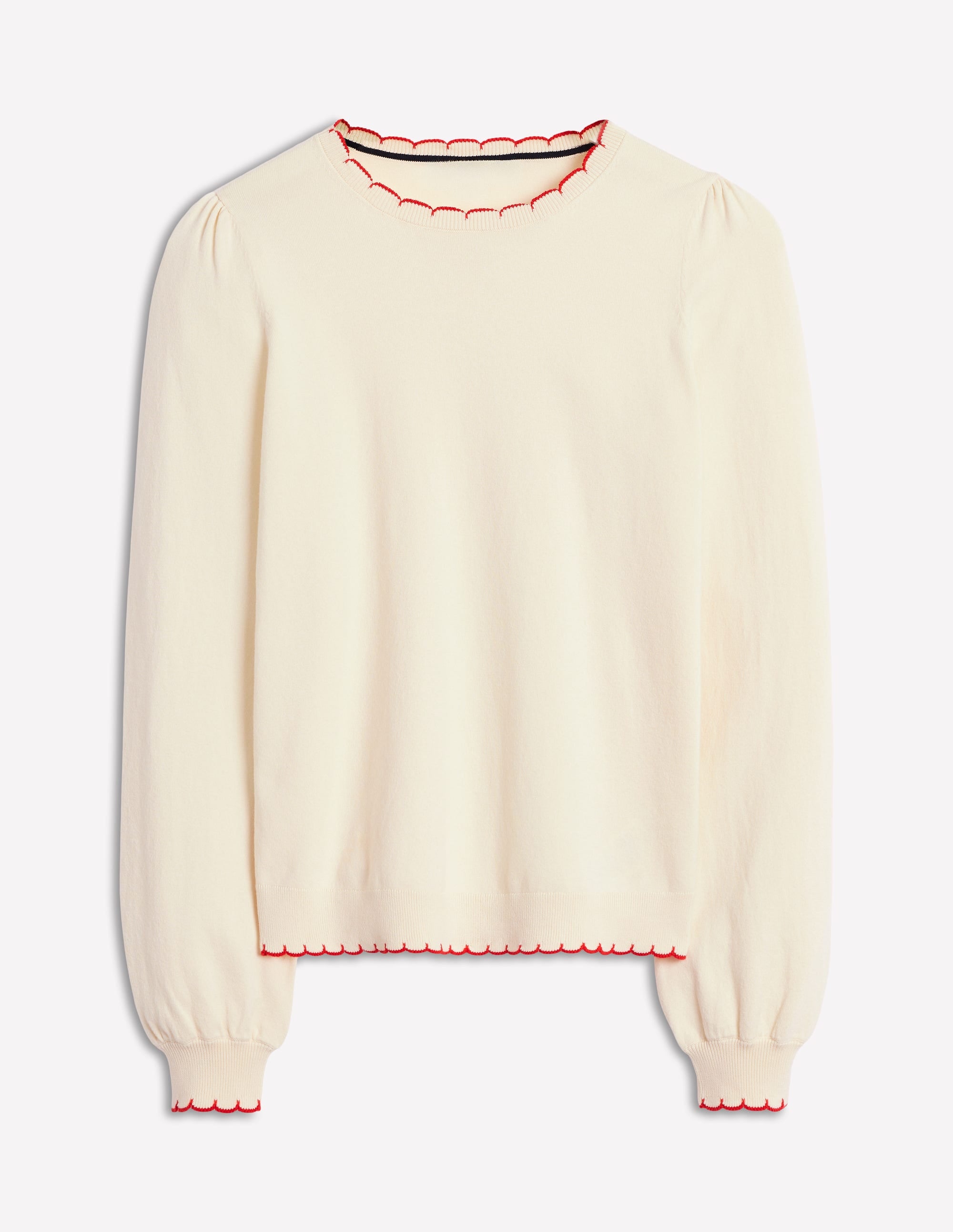  Pru Scallop Trim Sweater-Warm Ivory、mySite、ashleygrahame