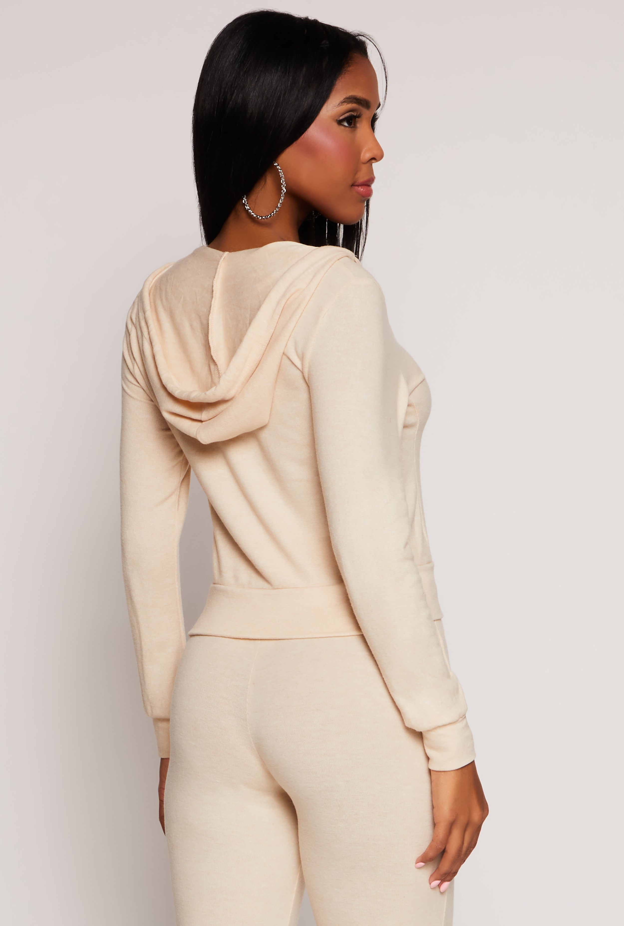 Daisy Brushed Knit Zip Front Hoodie、mySite、camillekostekn