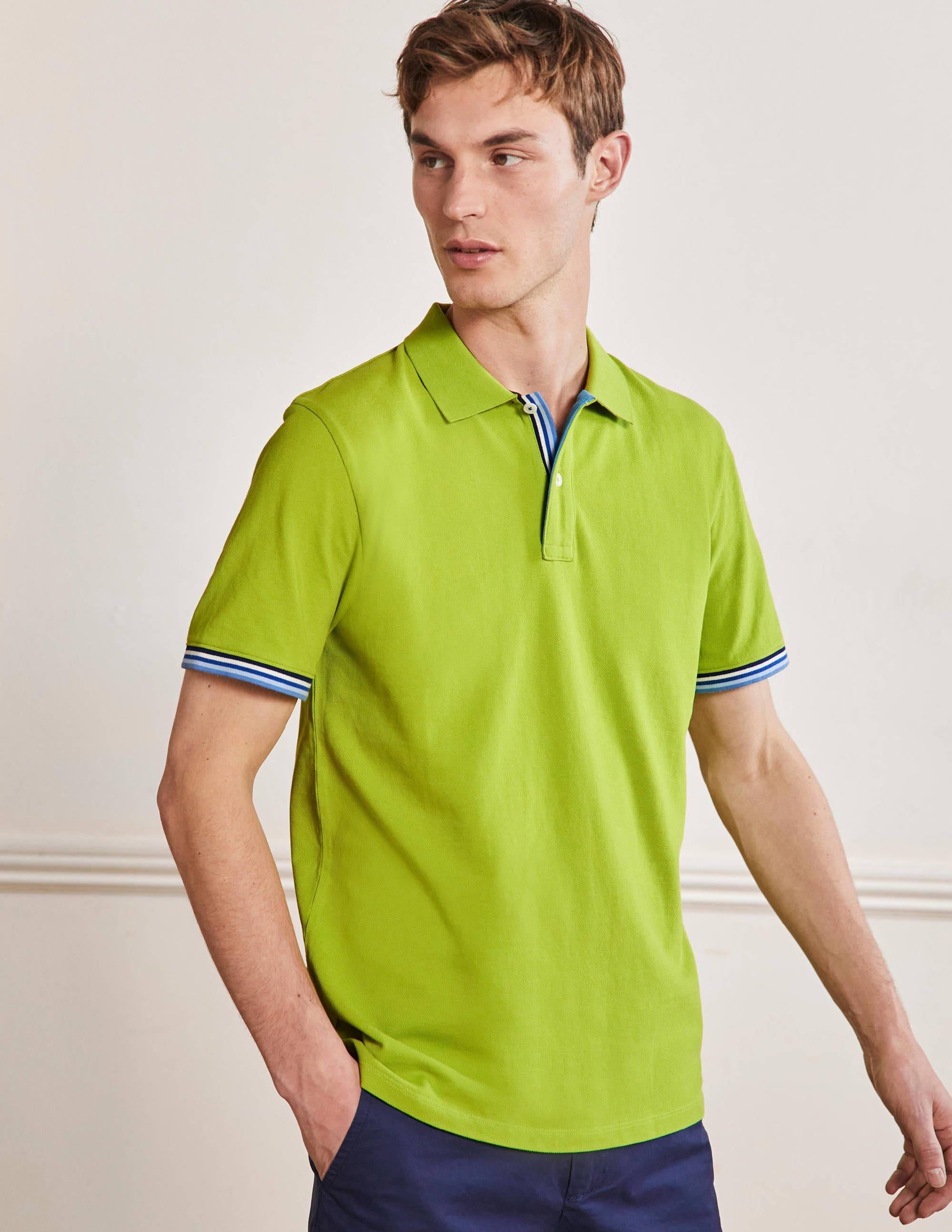 Piqu茅 Polo Shirt-Kiwi Green、mySite、ashleygrahame