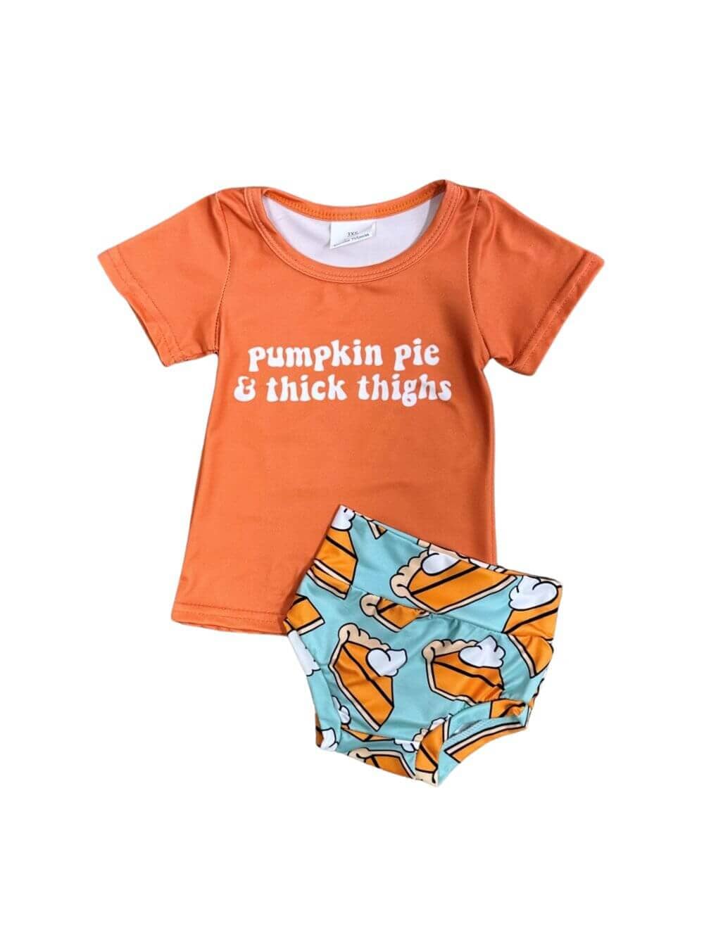 Pumpkin Pie & Thick Thighs 2 Piece Baby Outfit、mySite、camillekostekn