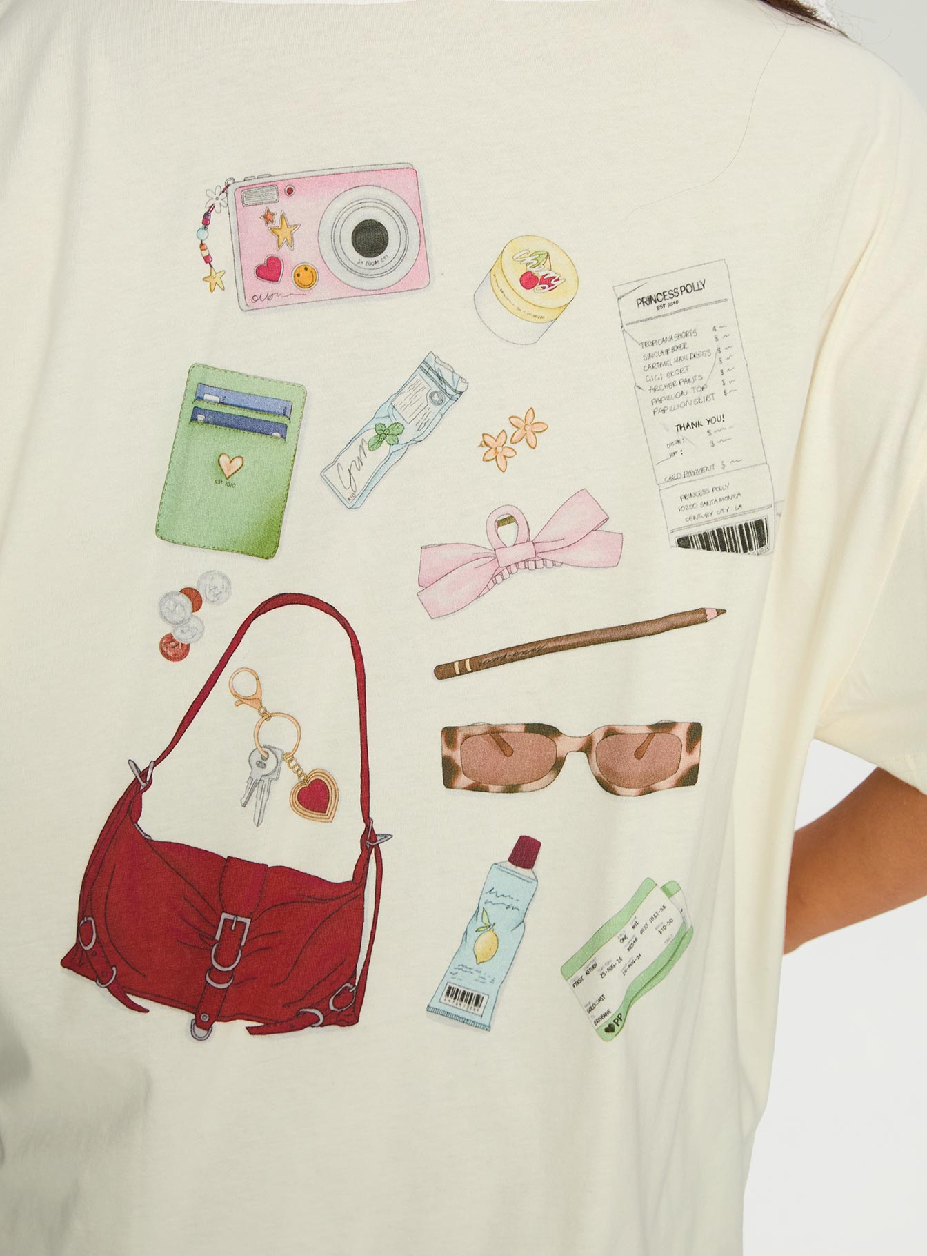 What's In My Bag Graphic Tee Cream / Multi、mySite、solidvoid