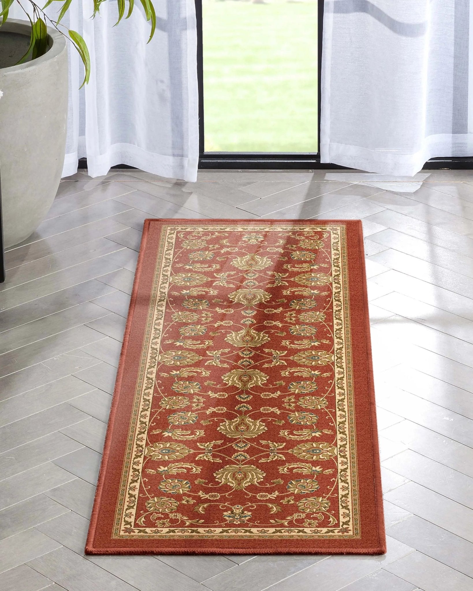 Tabriz Oriental Flat-Weave Cotton Backing Rug、mySite、gigharbornorthrealestate
