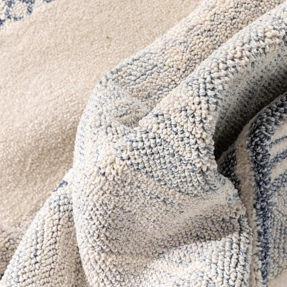 Briar Tribal Geometric Abstract Light Blue Looped Pile Rug、mySite、gigharbornorthrealestate