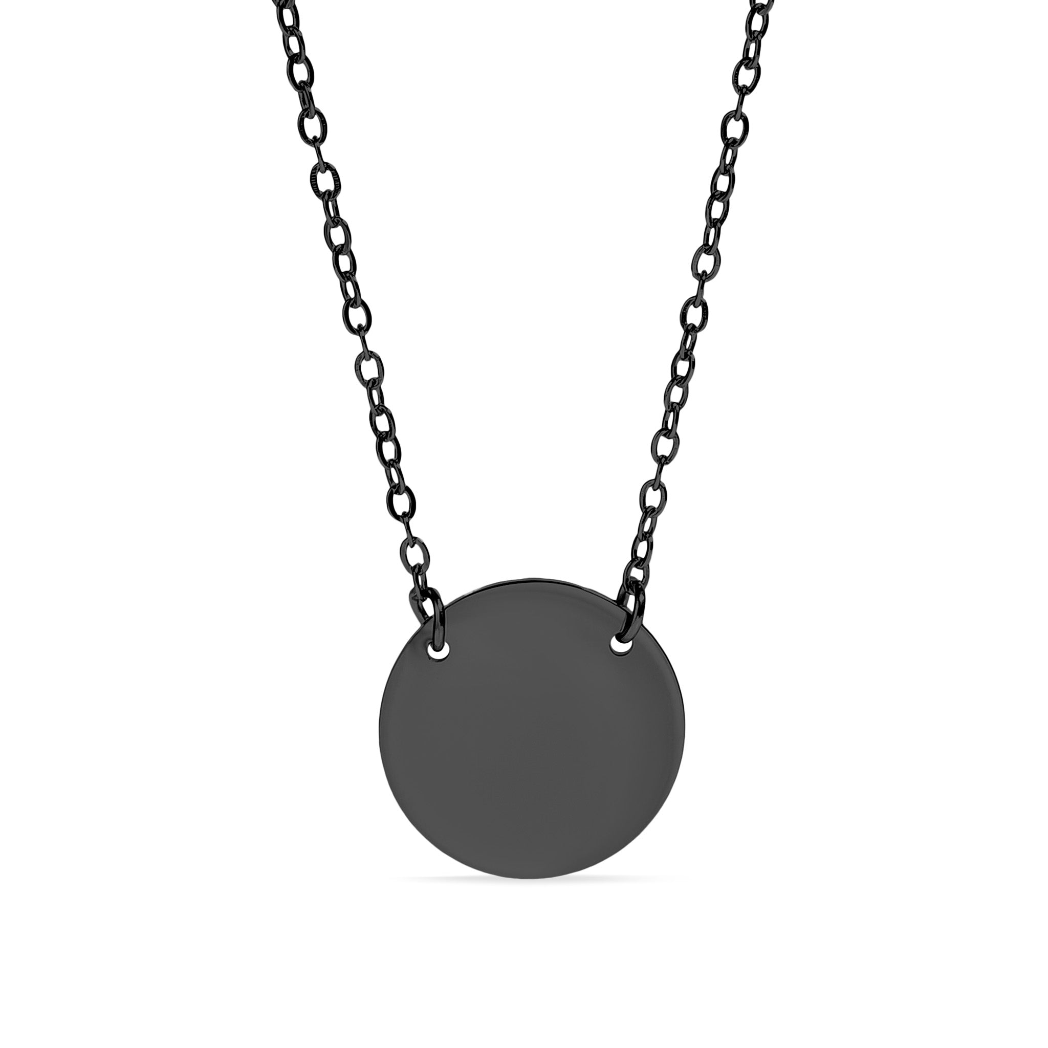 18K Gold PVD Stainless Steel Blank Circle Necklace / SBB0240、mySite、dreamappss