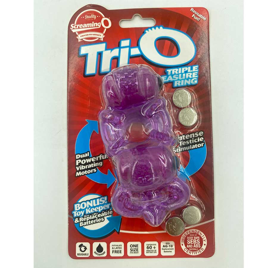 Screaming O Tri-O Dual Vibrating Cock and Ball Ring、mySite、bottomscart