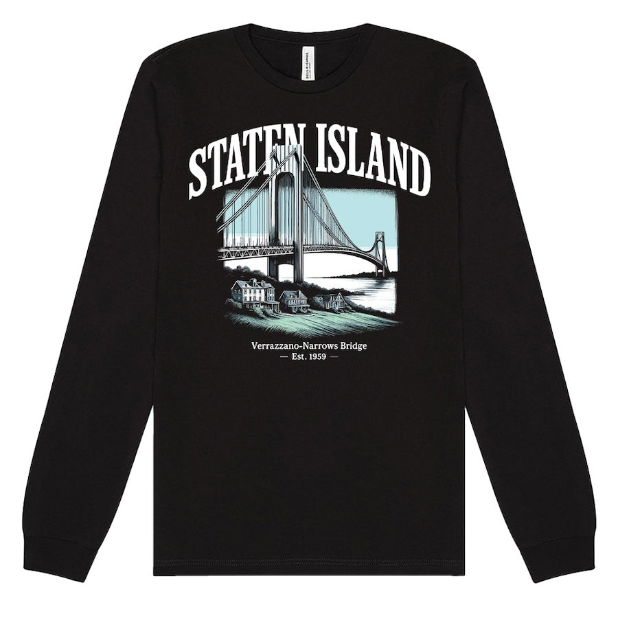 STATEN ISLAND – Verrazzano Narrows Black Long Sleeve、mySite、vikingsvslions