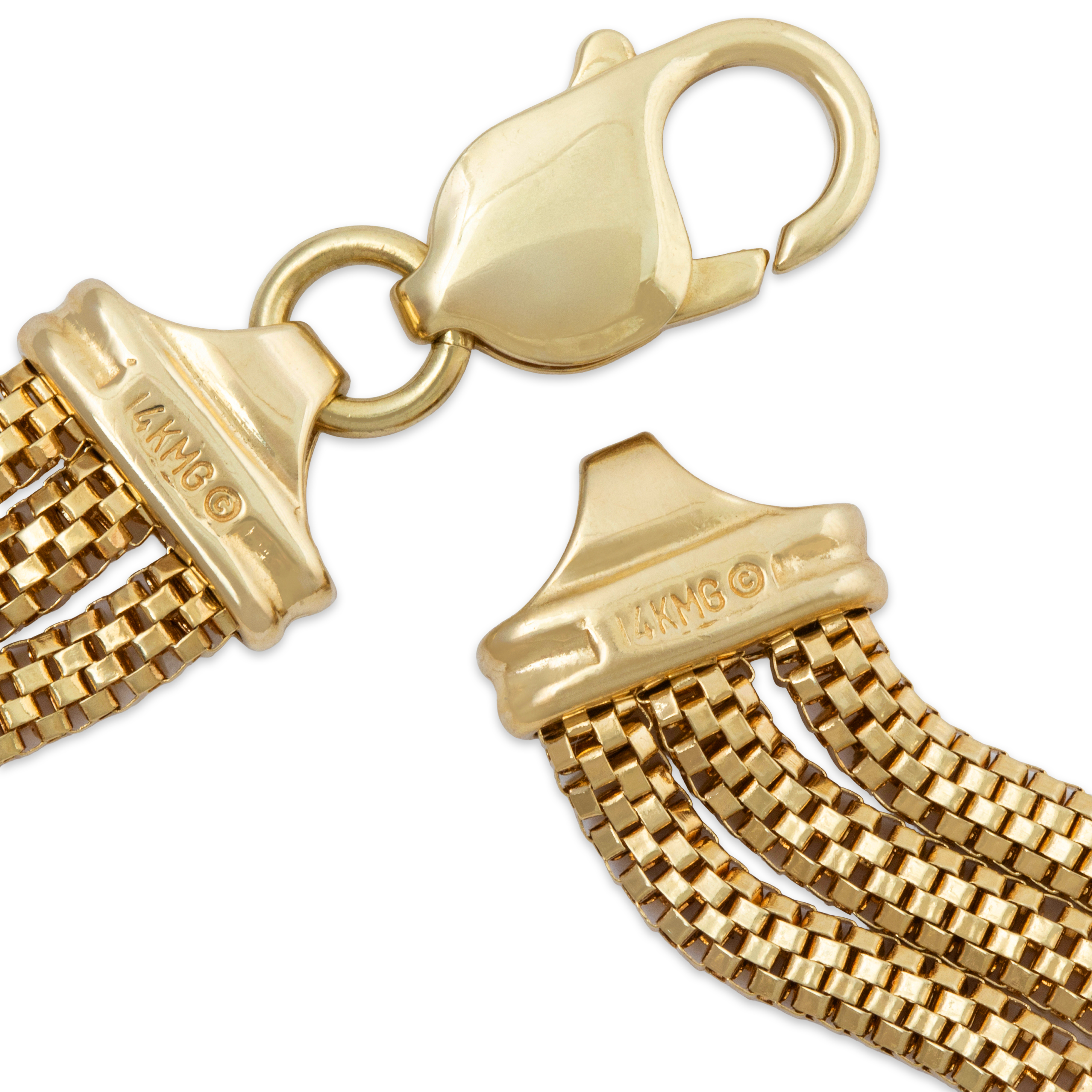 Vintage Heavy 14k Yellow Gold Unusual Curb Chain Mesh Bracelet 6.75、mySite、hinf8tx79