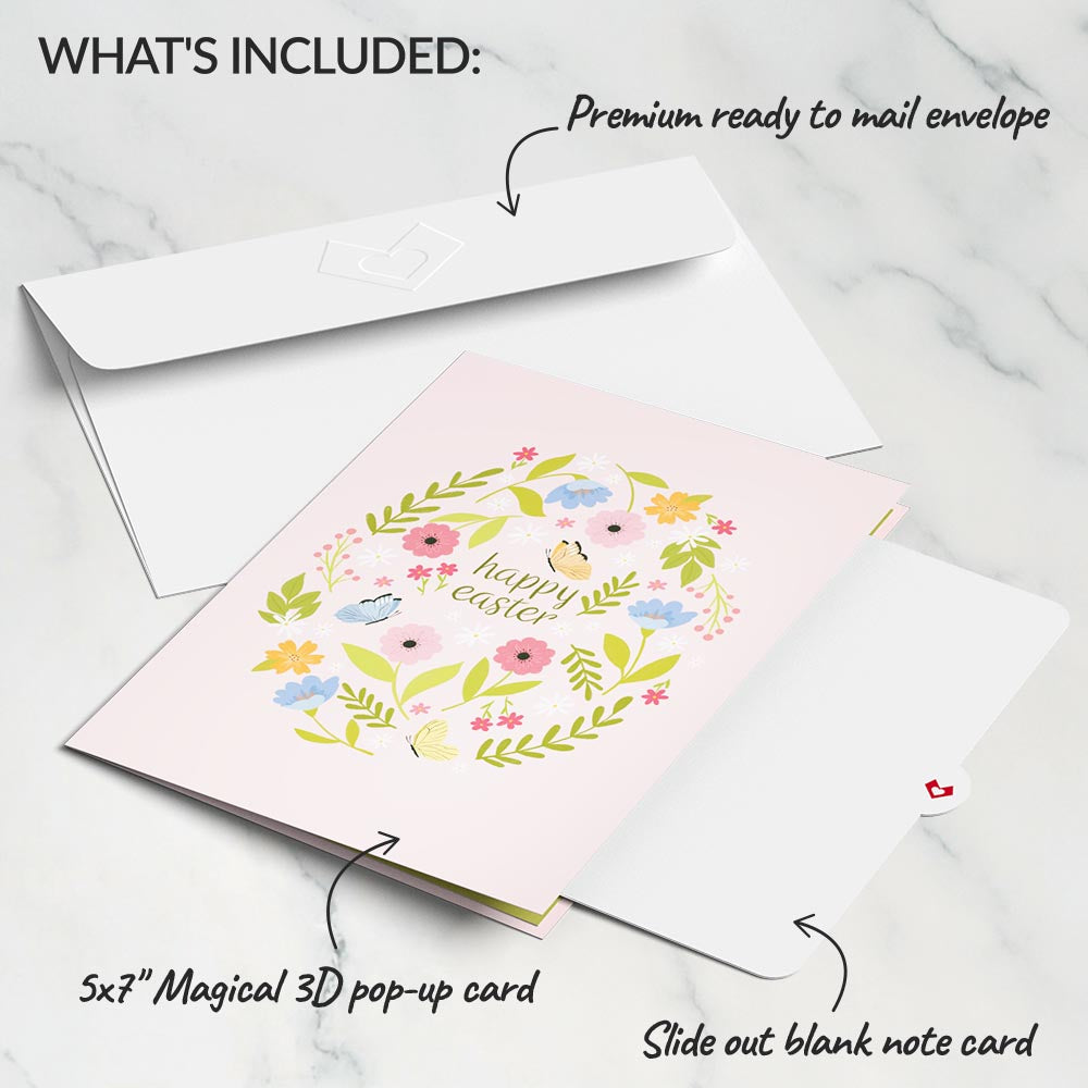 Happy Easter Bunny Amid the Blossoms Pop-Up Card、mySite、solidvoid