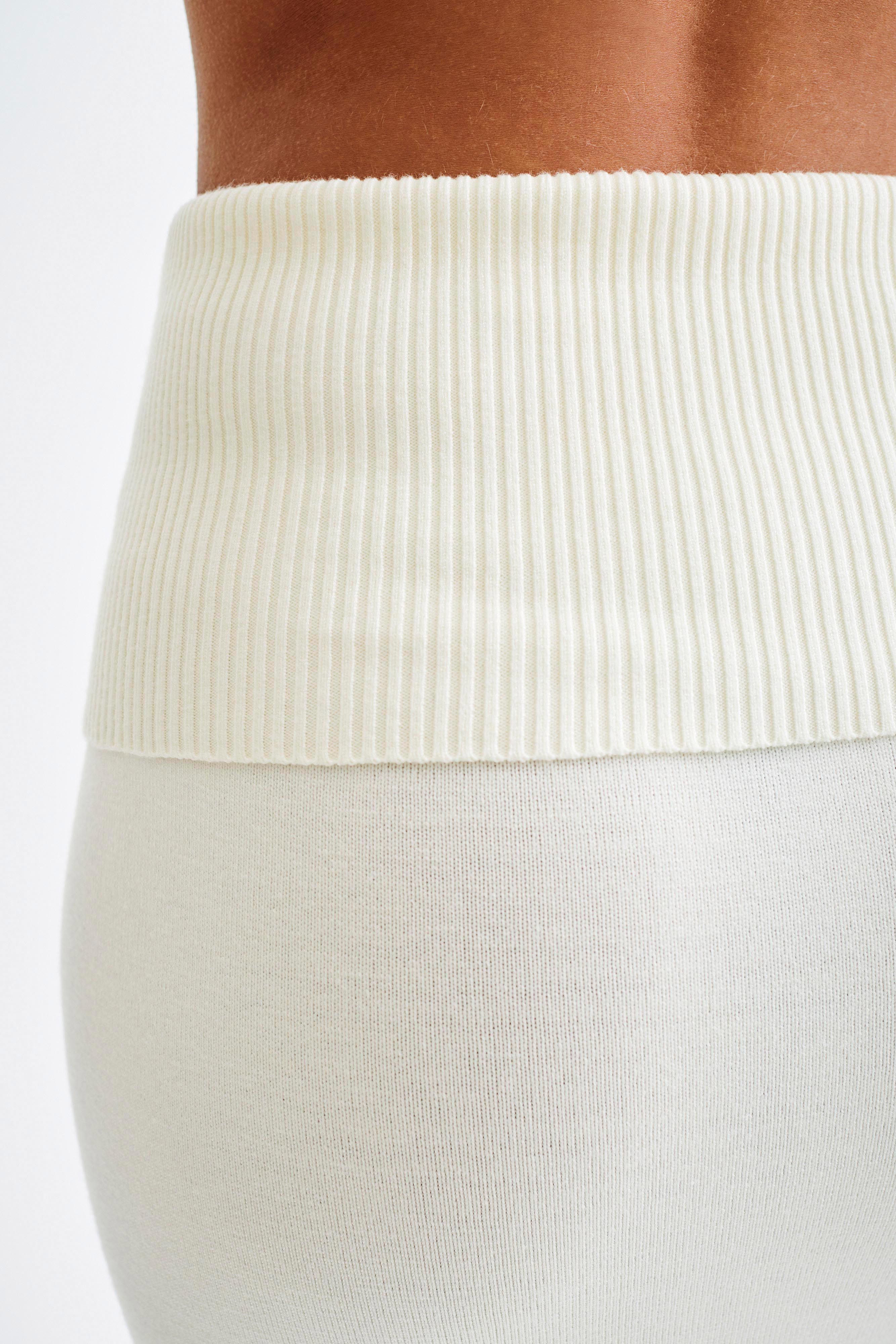 Karlie Knit Maxi Skirt With Ribbed Waist - Ivory、mySite、solidvoid