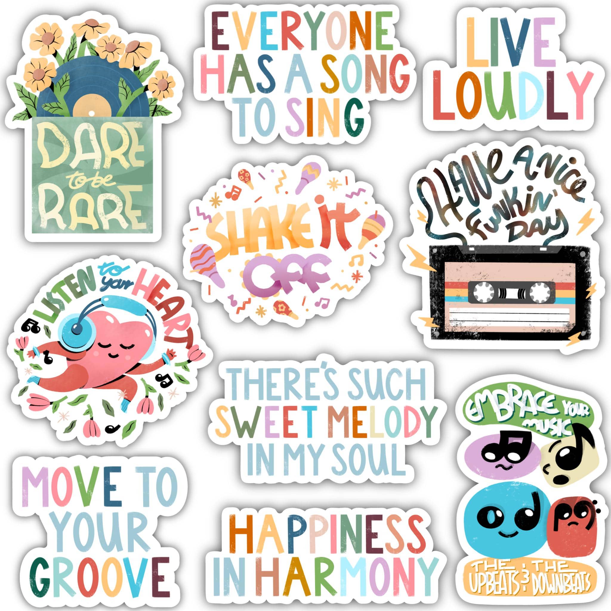  Positivity Sticker 10 Pack - Move to Your Groove、mySite、elrpsem3k