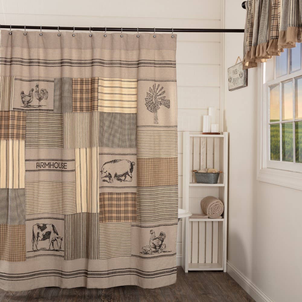 Farmhouse Animals Shower Curtain by Sawyer Mill、mySite、g9winljtr