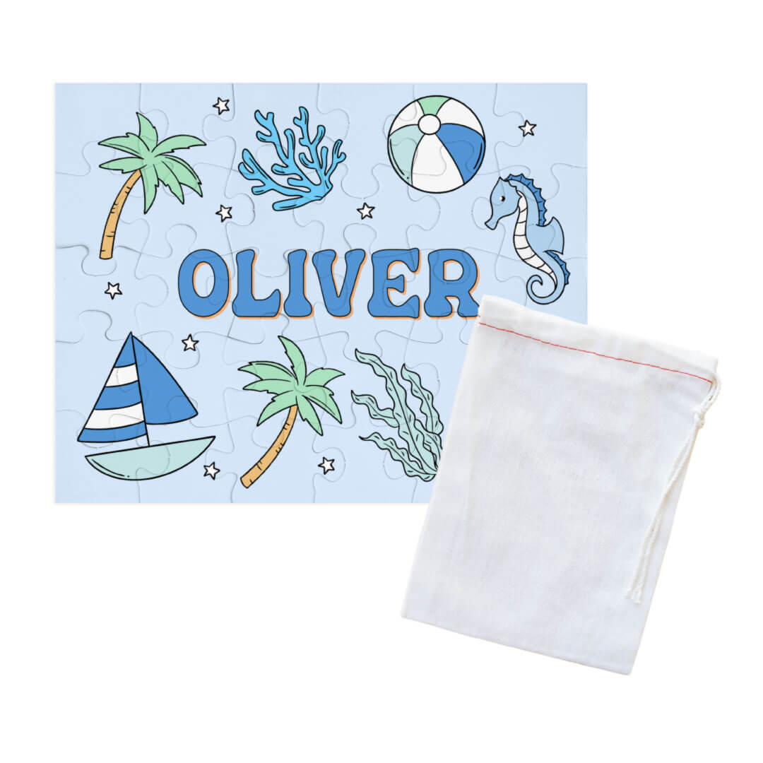  Kids Personalized 30 Piece Puzzle | Tiny Tides Blue、mySite、layawaytickets