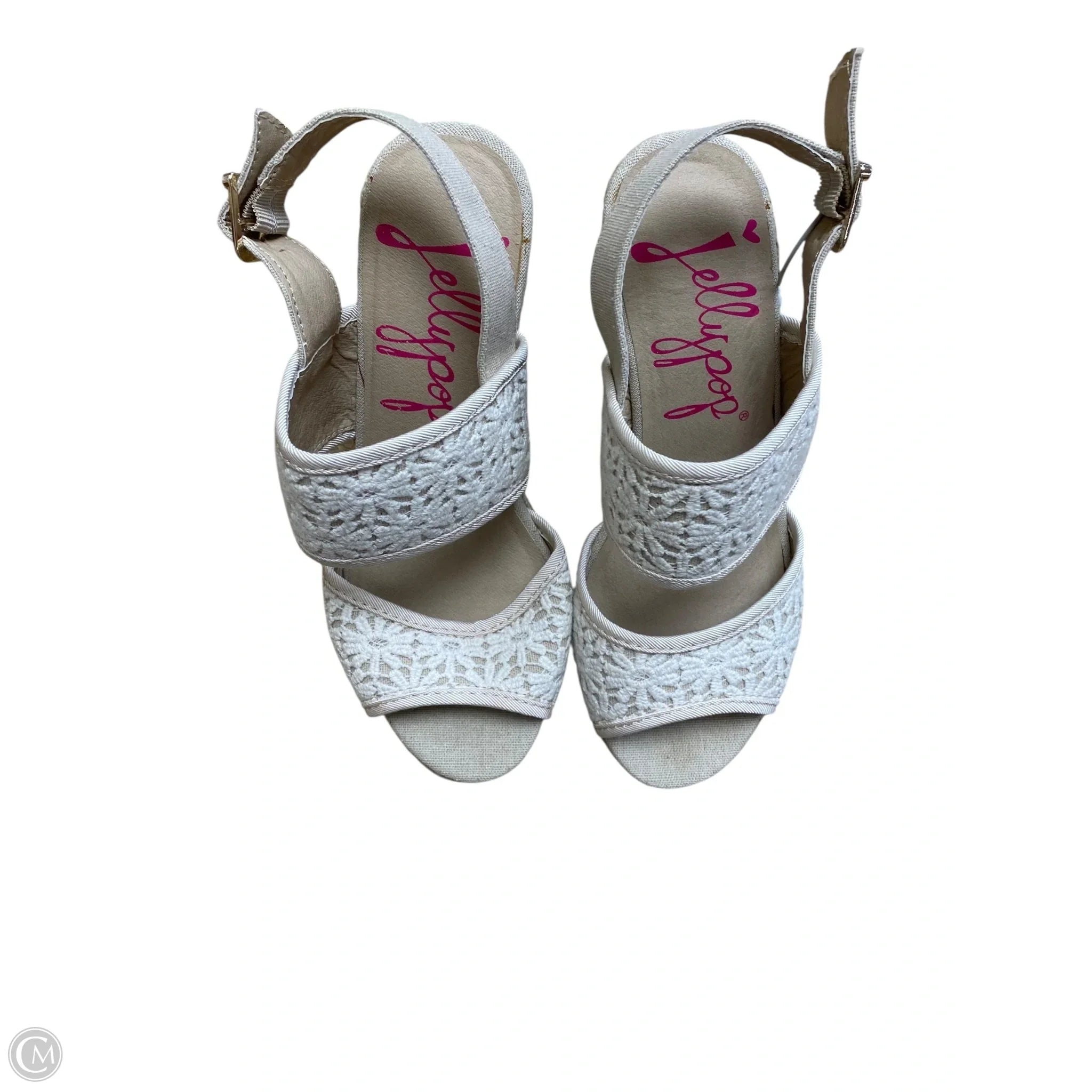 Shoes Heels Wedge By Jelly Pop In Cream, Size: 8、mySite、garagedoors4me