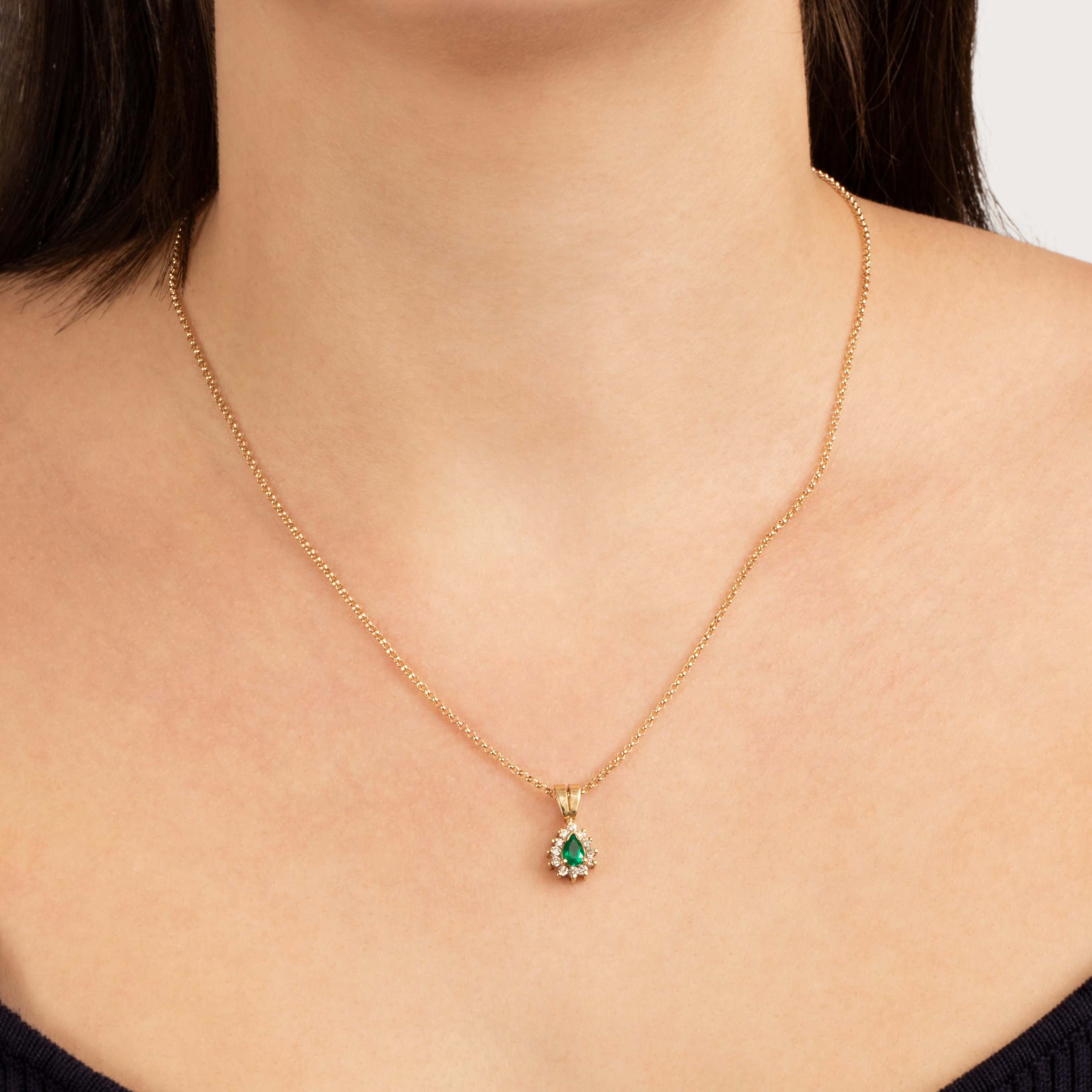 Estate 14K Yellow Gold 1.5MM Rolo Link Chain Necklace 18、mySite、hinf8tx79