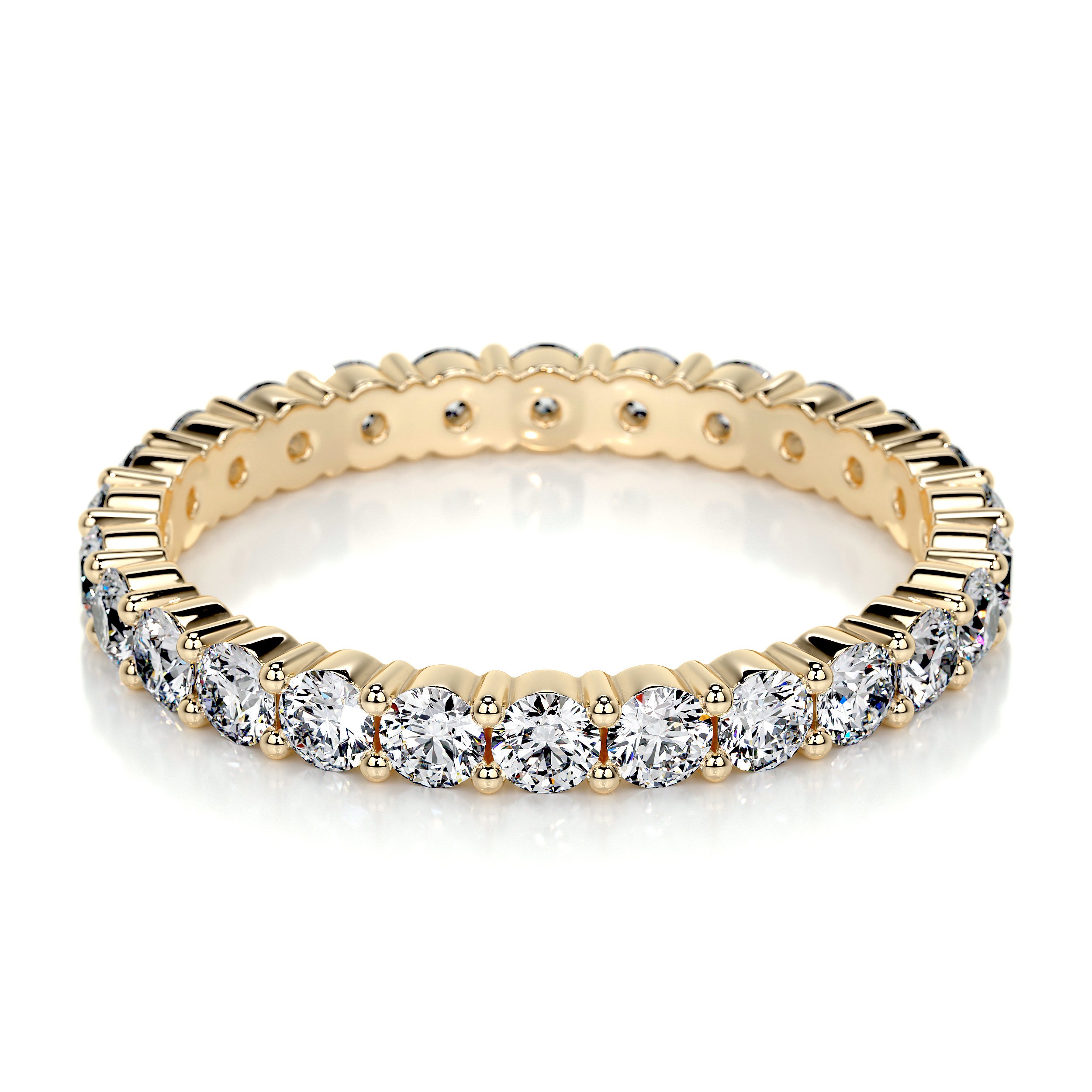 Trinity Lab Grown Eternity Wedding Ring (0.9 Carat) -18K Yellow Gold、mySite、hinf8tx79