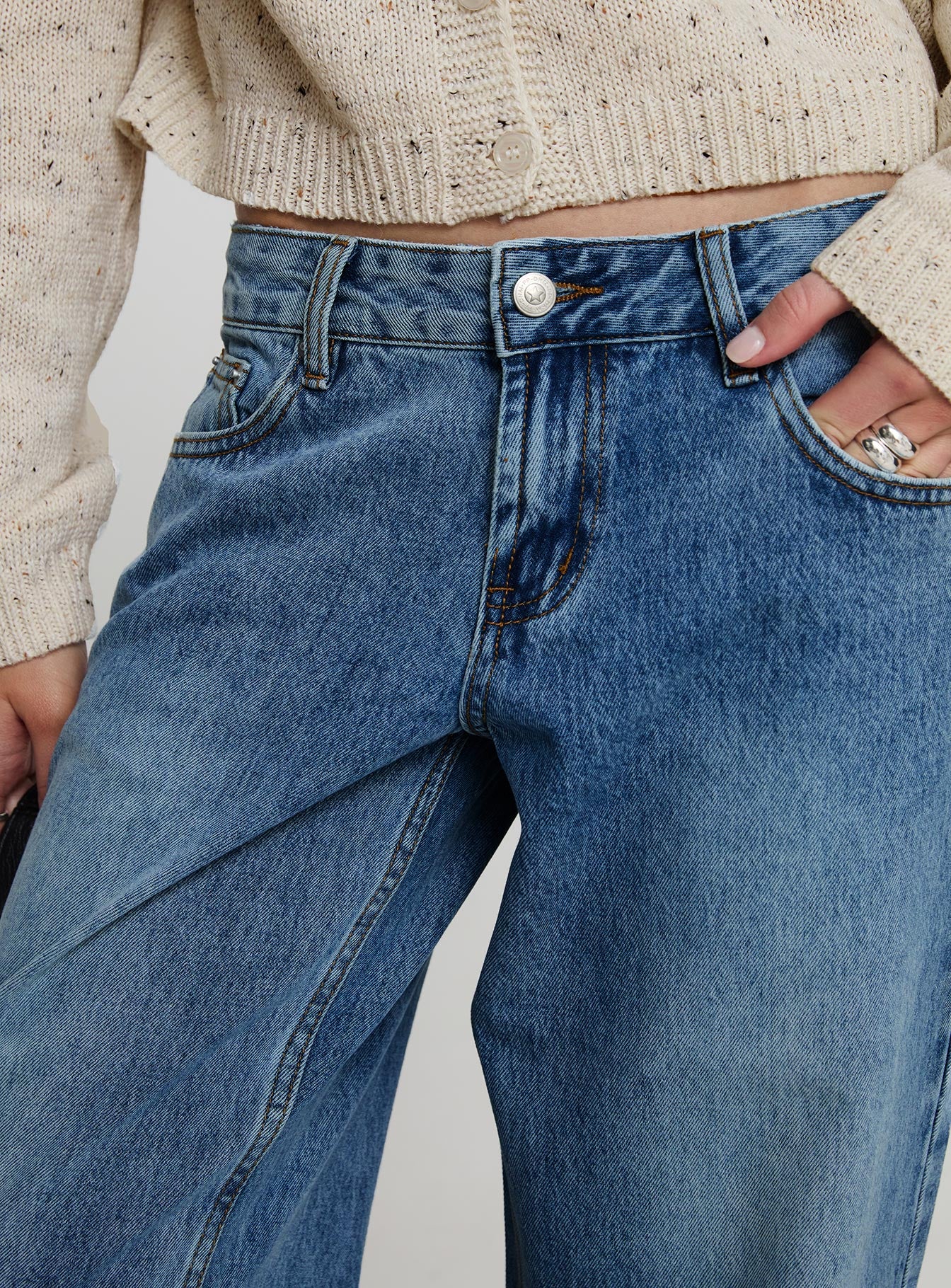 Sabryna Low Rise Jeans Blue、mySite、solidvoid