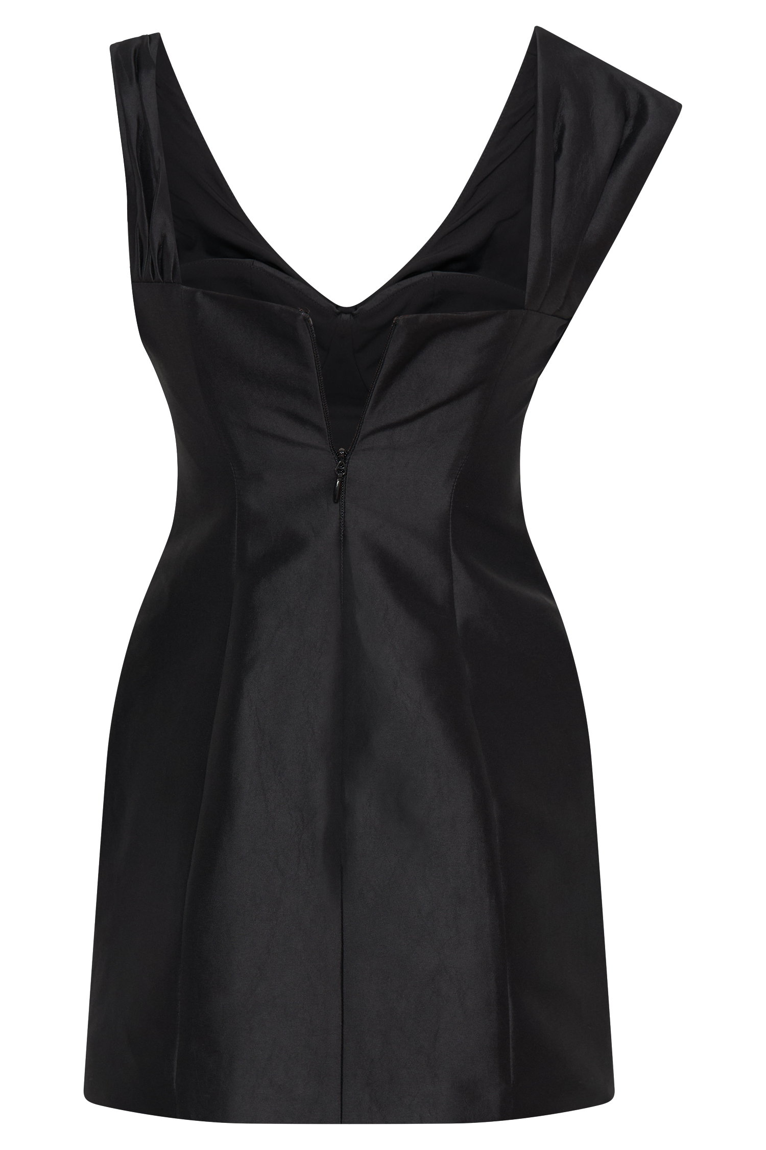Farrah Structured Draped Mini Dress - Black、mySite、solidvoid