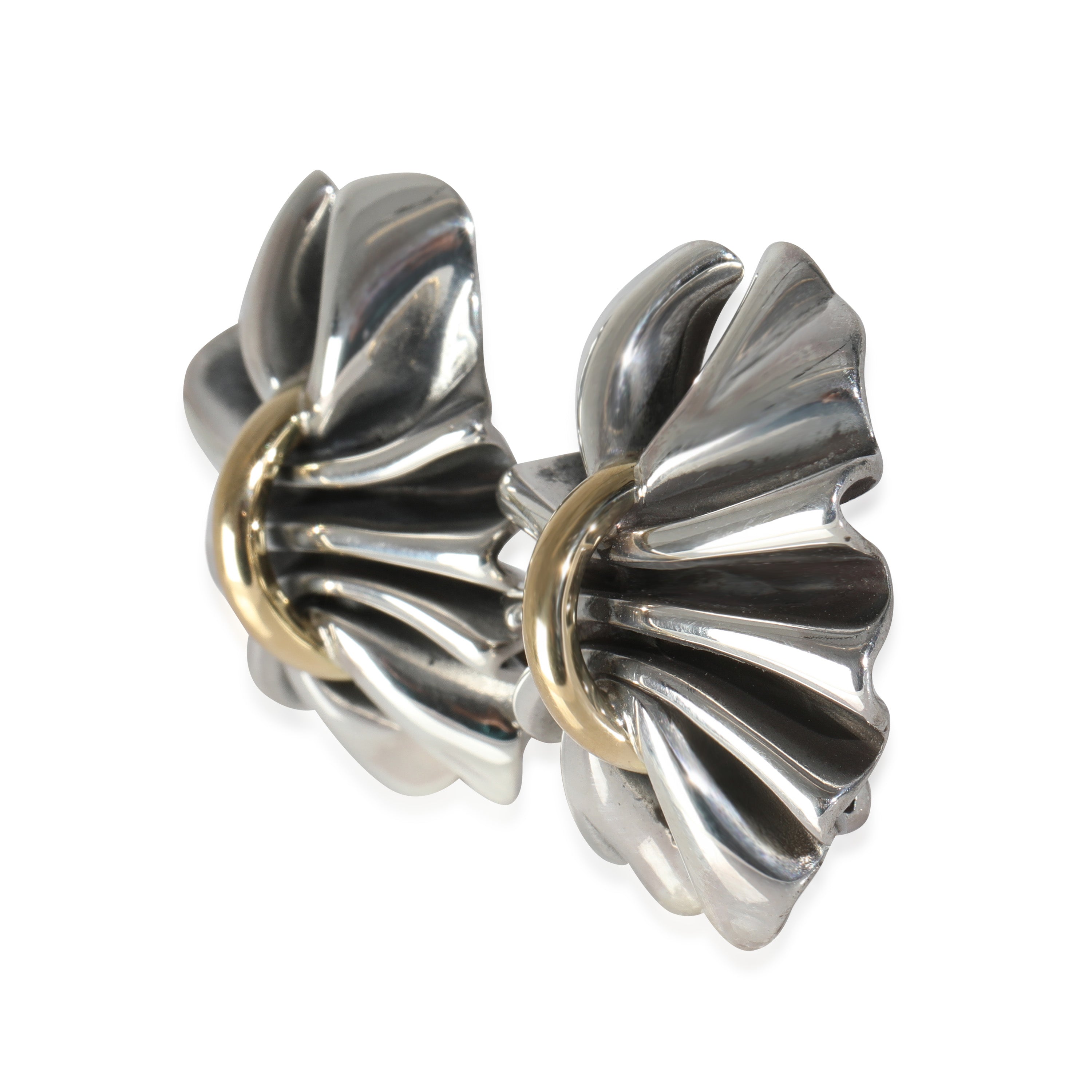 Earrings in 18k Yellow Gold/Sterling Silver、mySite、garagedoors4me