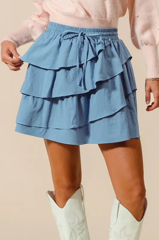  Flirt Factor Ruffle Mini Skirt、mySite、justintrudeaud