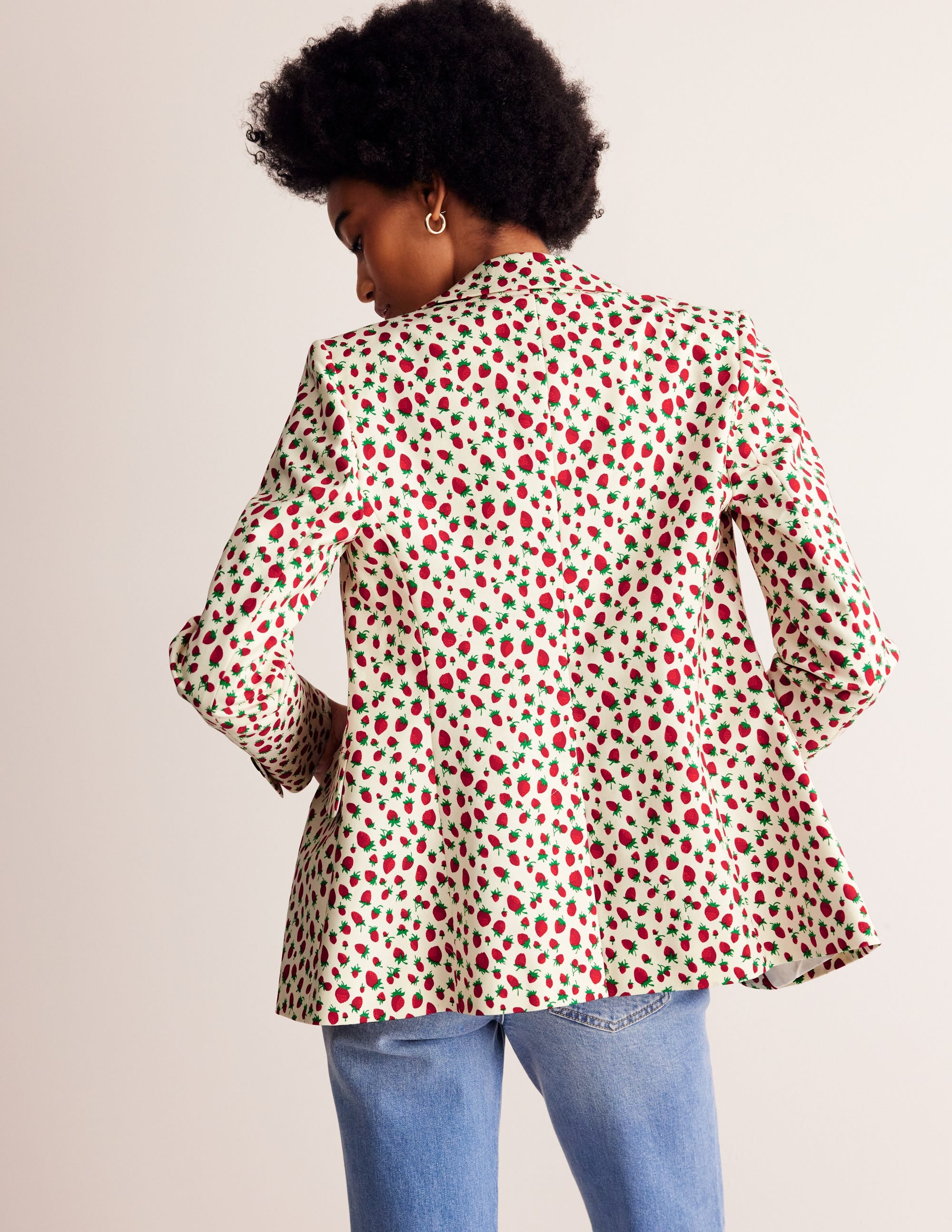  Marylebone Sateen Blazer-Multi, Strawberry Vine、mySite、ashleygrahame