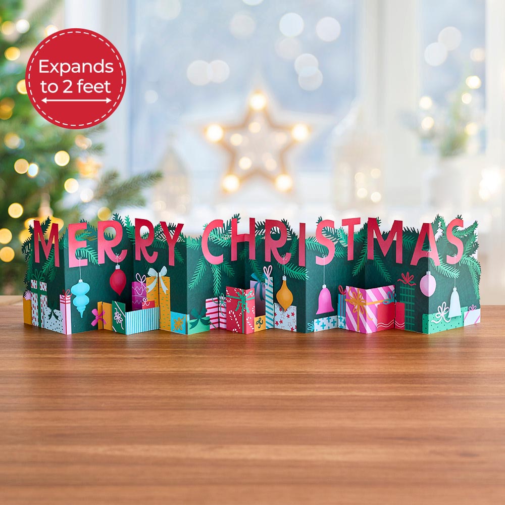 Under the Tree Merry Christmas Loooooong Card™ (Expands to 2 feet)、mySite、solidvoid