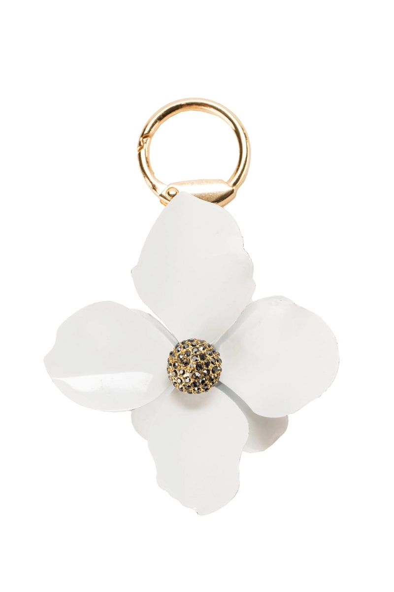 Statement Flower Bag Charm - White、mySite、hinf8tx79