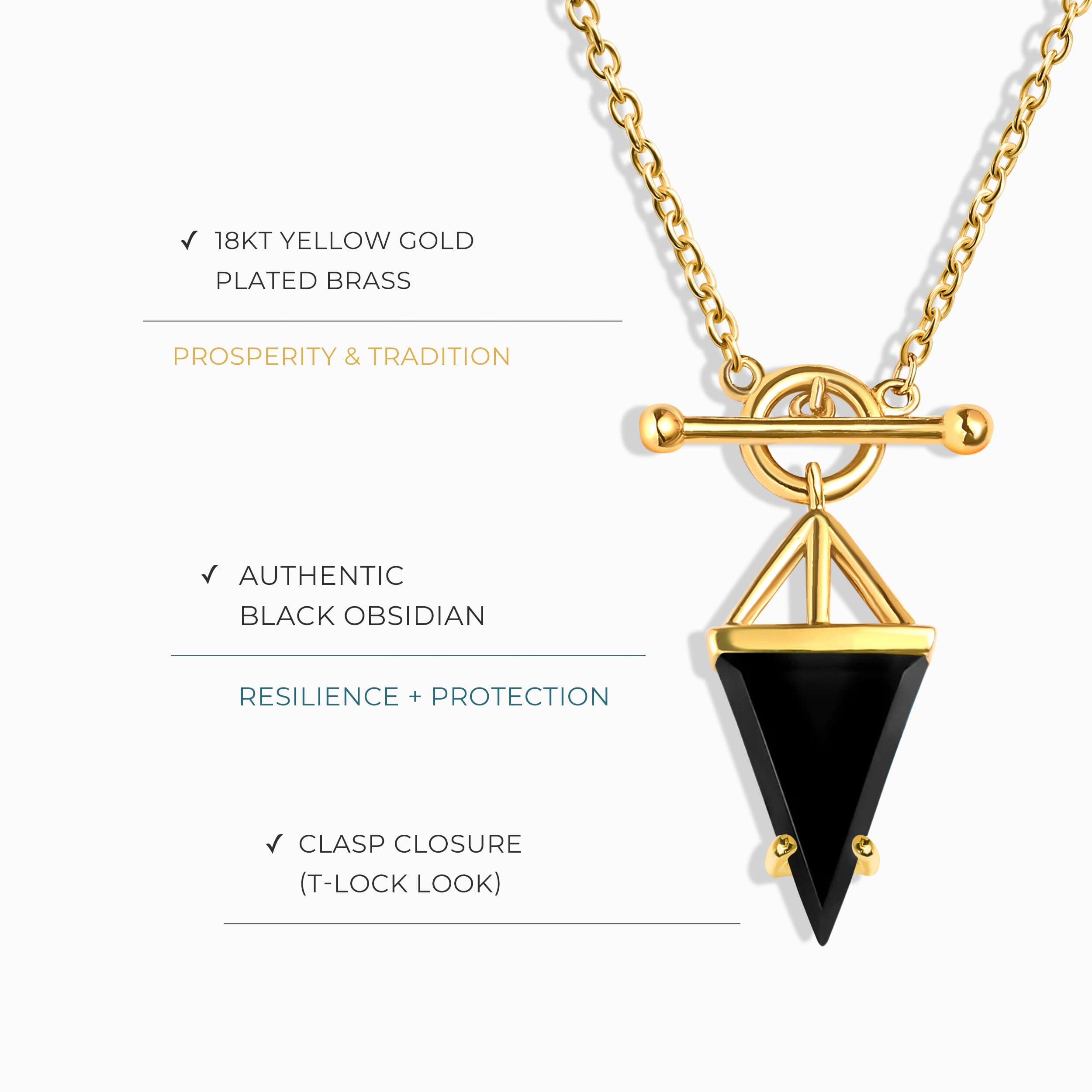 Black Obsidian Necklace - Heroine T-Lock Look、mySite、hinf8tx79