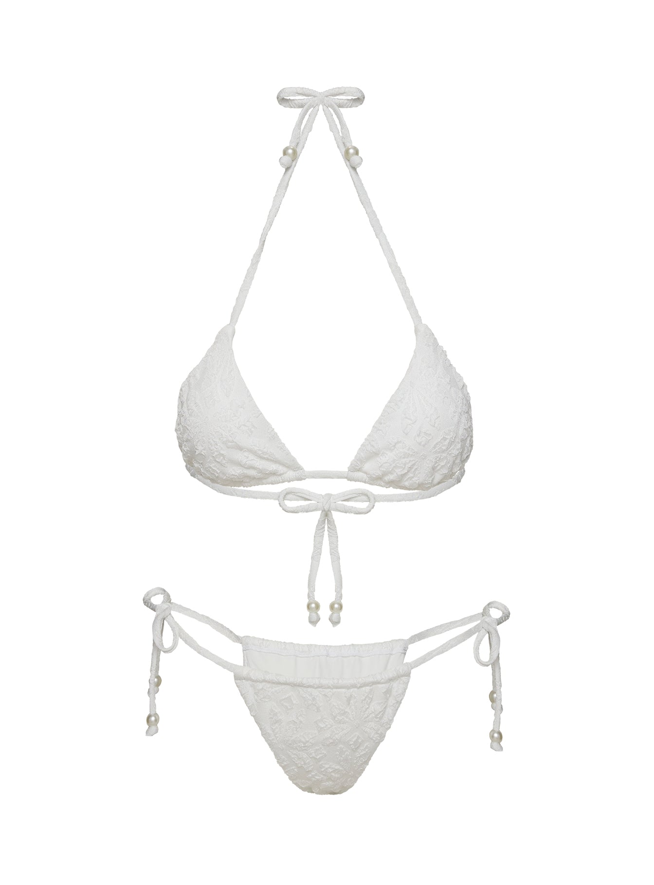 Jenner Triangle Bikini Top White Flower、mySite、solidvoid