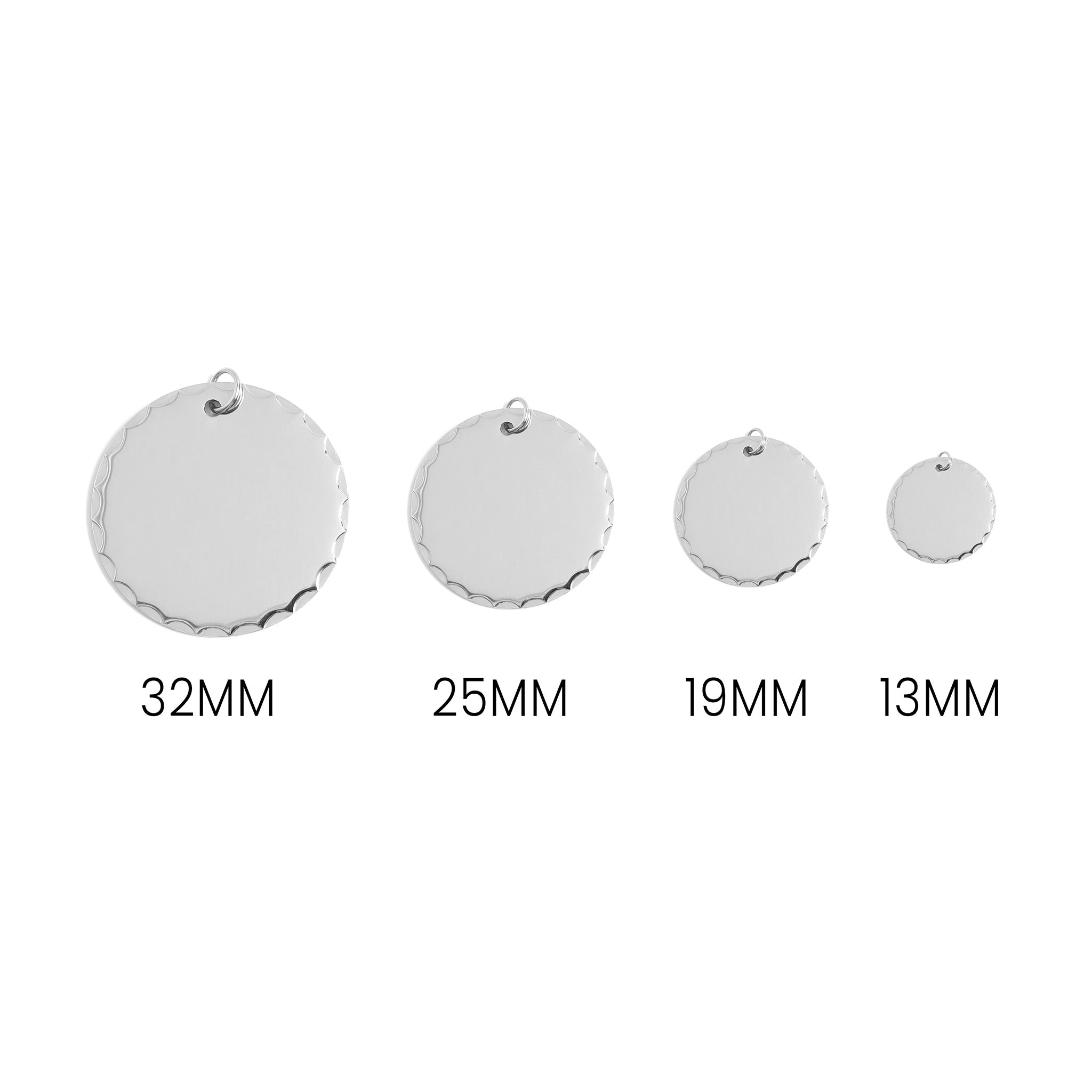 18K Gold PVD Stainless Steel Grooved Round Pendant / SBB0071、mySite、dreamappss