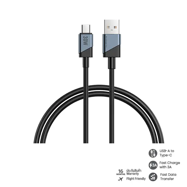 Veger ALUSB-1C 30W USB to Type-C Fast Charging Cable(3A)、mySite、fannypackpong
