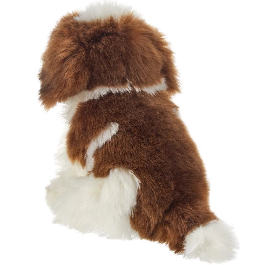 Plush Shih Tzu-Bentley by Bearington Stuffed Fluffy Brown & White Puppy Dog、mySite、g9winljtr
