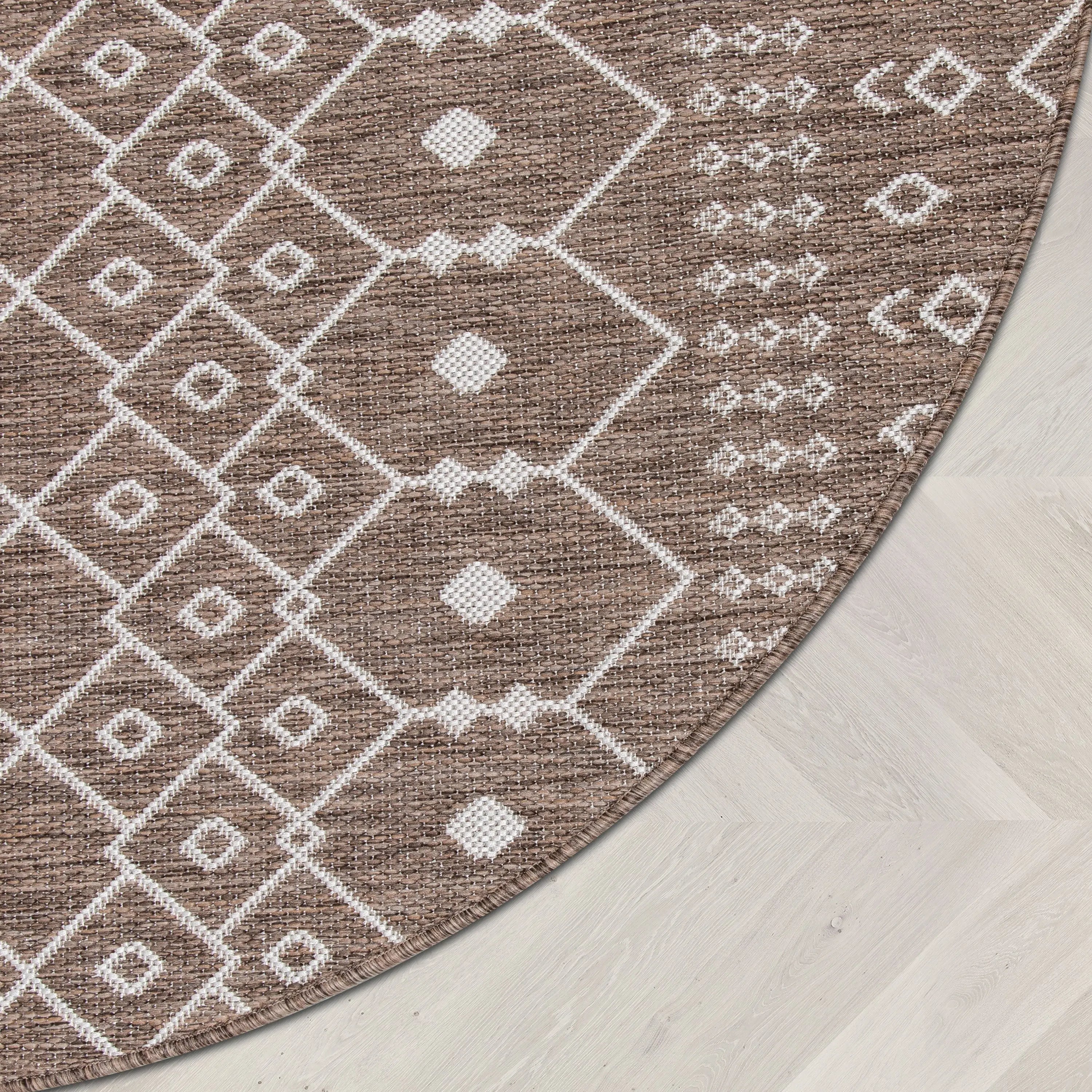 Nord Moroccan Tribal Indoor Outdoor Taupe Flatweave Rug、mySite、gigharbornorthrealestate