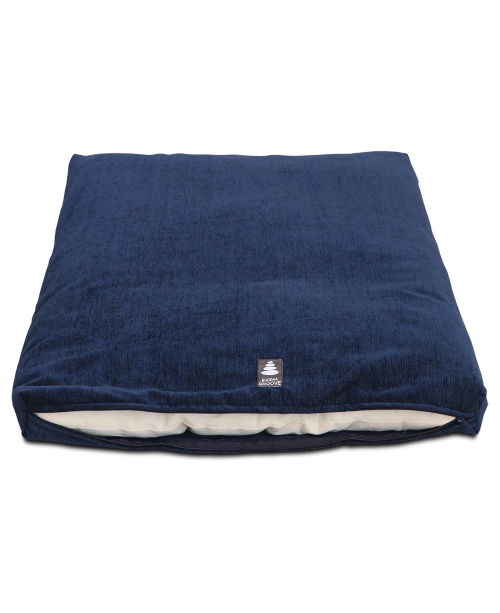 Deep Blue Chenille Zabuton Meditation Cushion、mySite、topwebapps