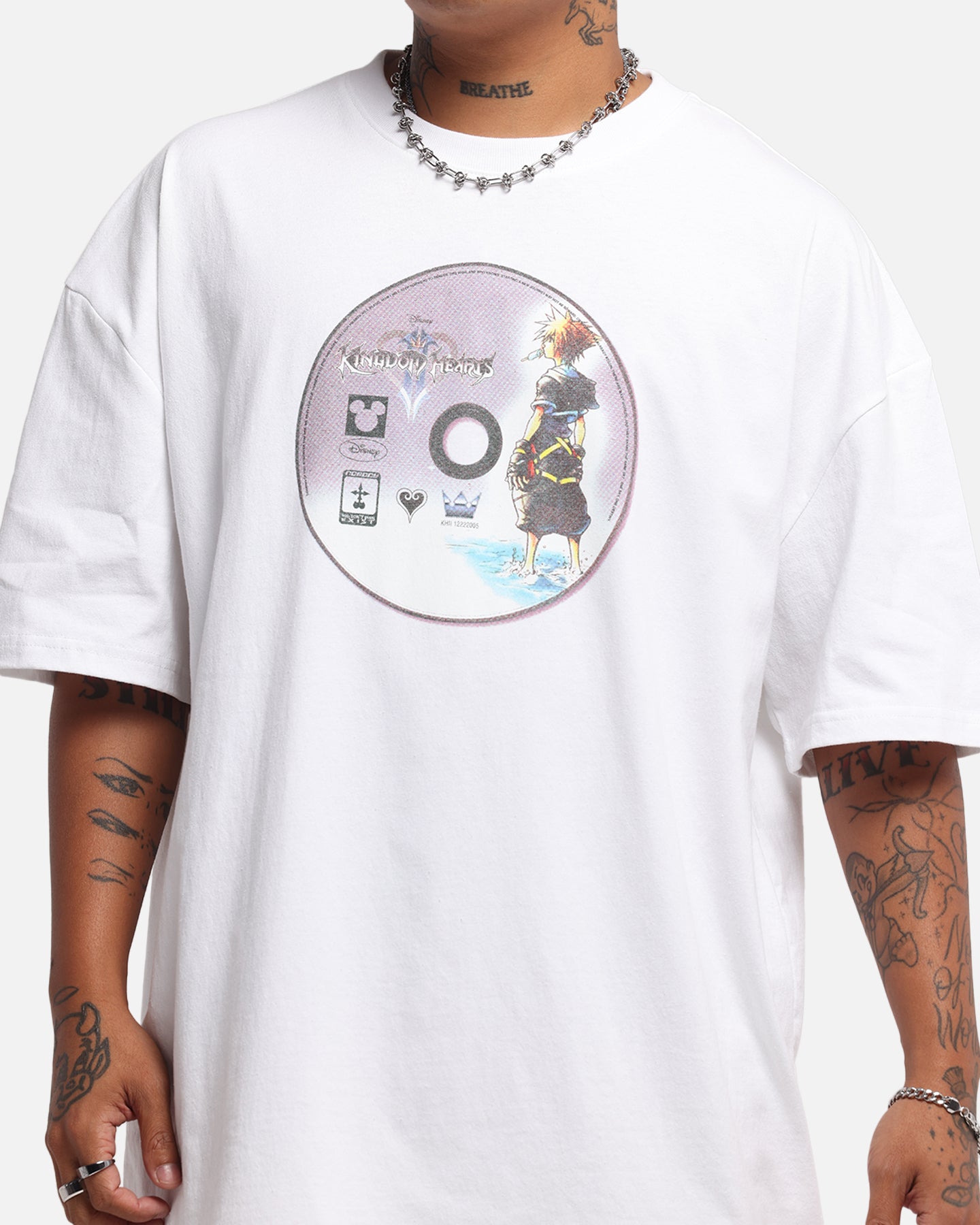 Goat Crew Disney Kingdom Hearts Disc Heavy T-Shirt White、mySite、zt4zffjzw