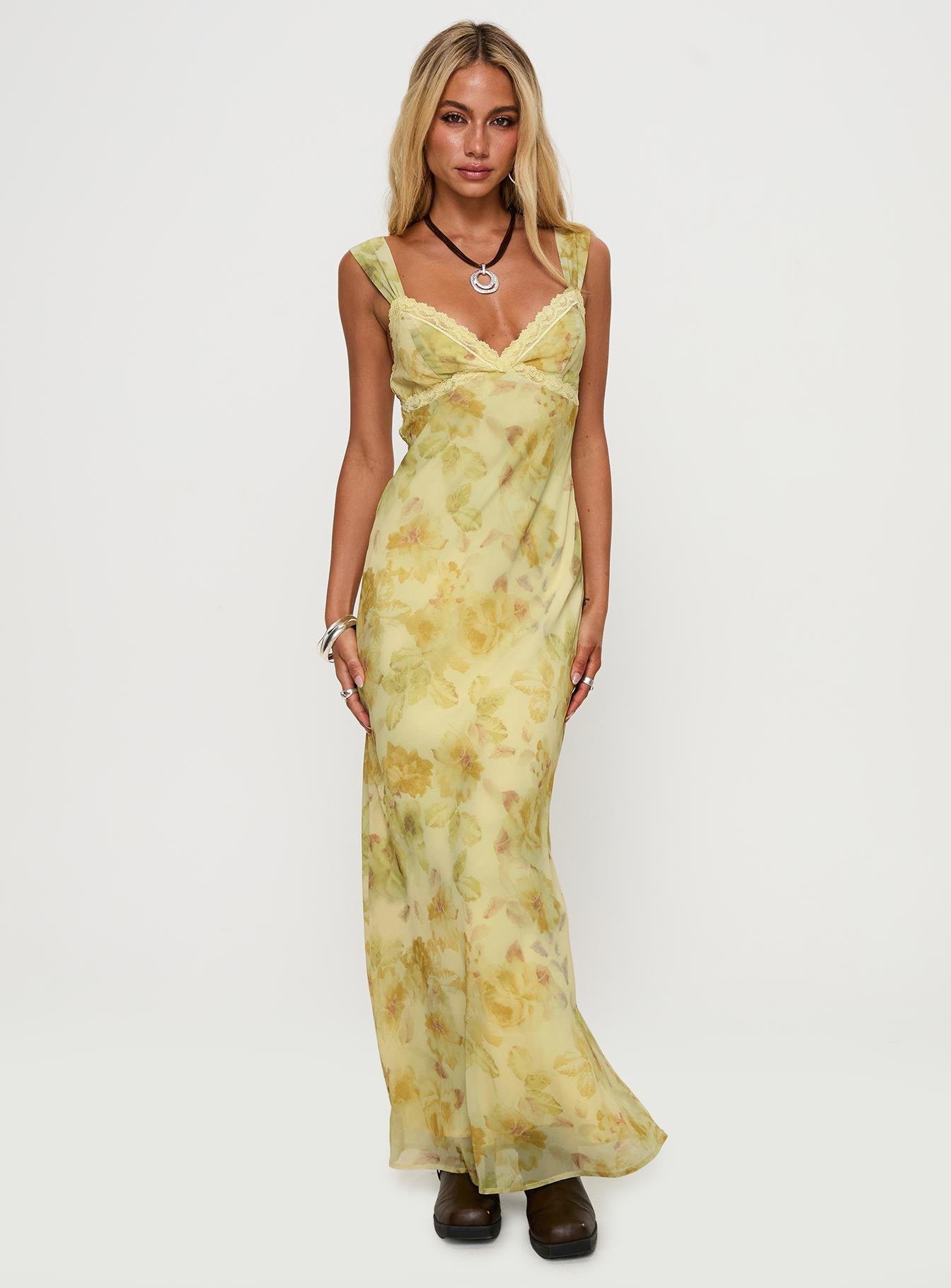 Fernwood Maxi Dress Yellow Multi、mySite、solidvoid