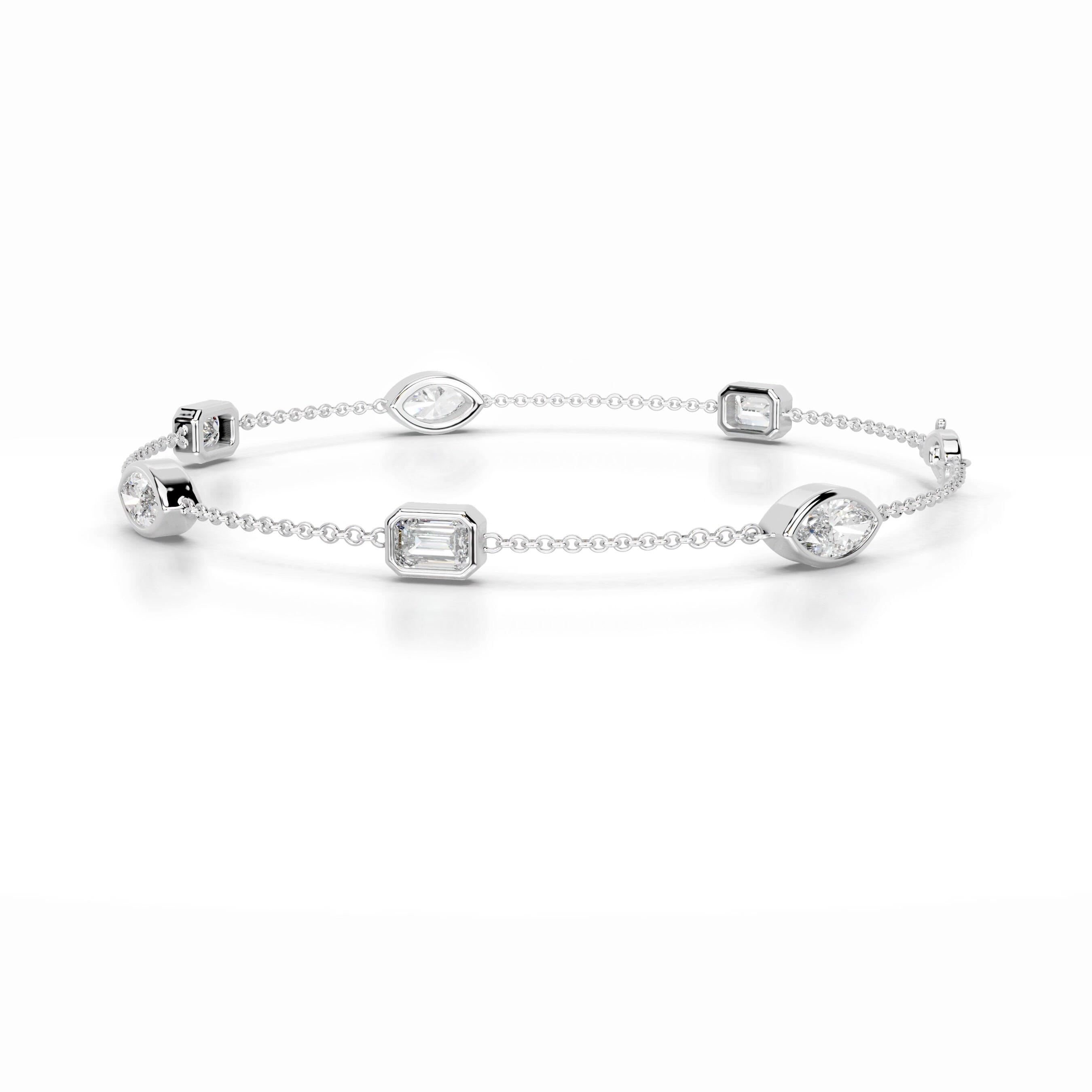 Heather Diamond Chain Bracelet - 18K White Gold、mySite、hinf8tx79