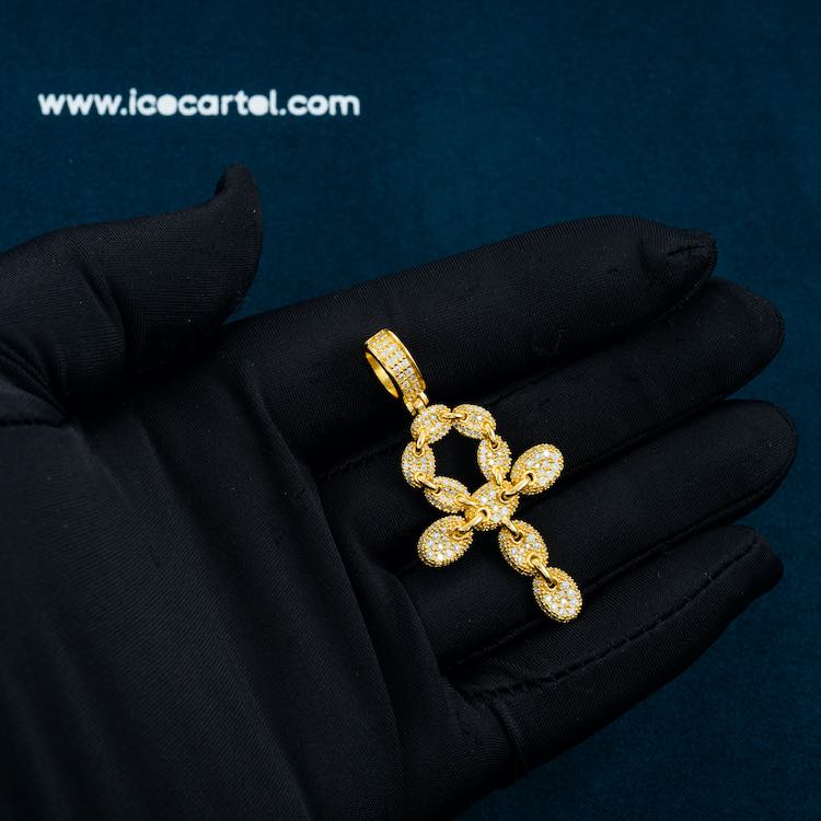 Moissanite Ankh Pendant 14K Gold、mySite、hinf8tx79